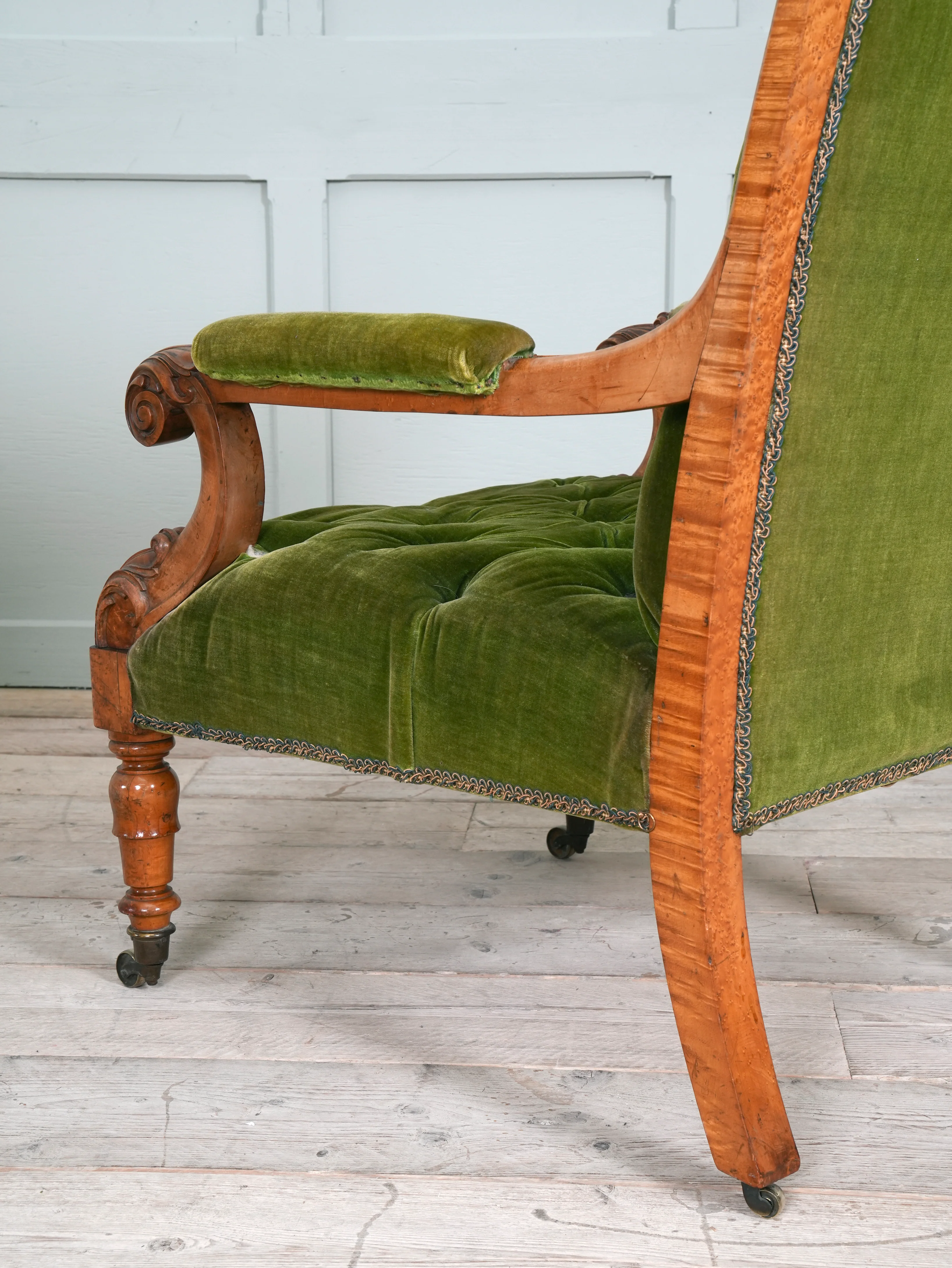 A William IV Birds Eye Maple Armchair - Image 8