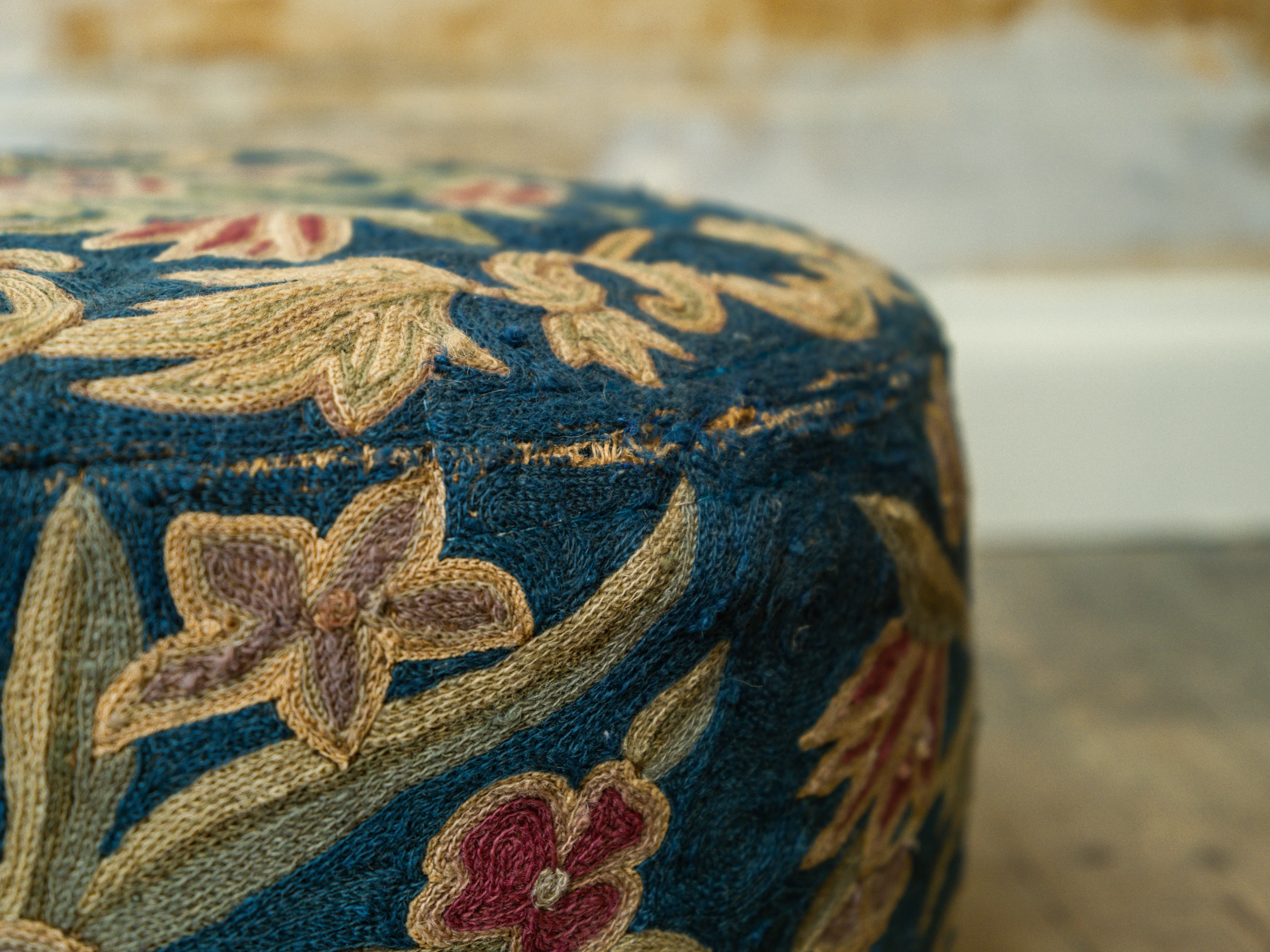 A 19th Century Crewel Work Pouffe - Image 9