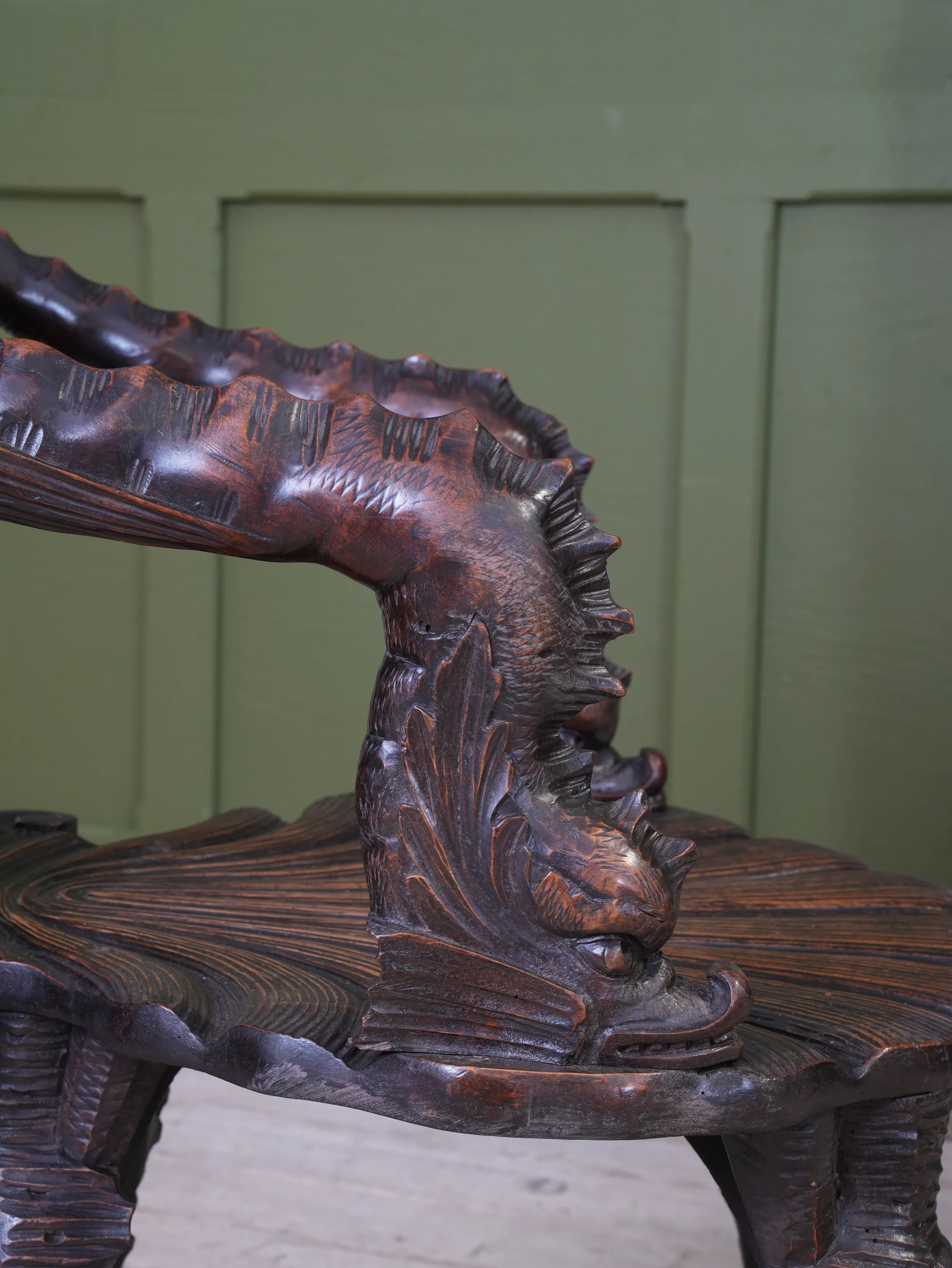 A 19th Century Walnut Grotto Chair - Image 8