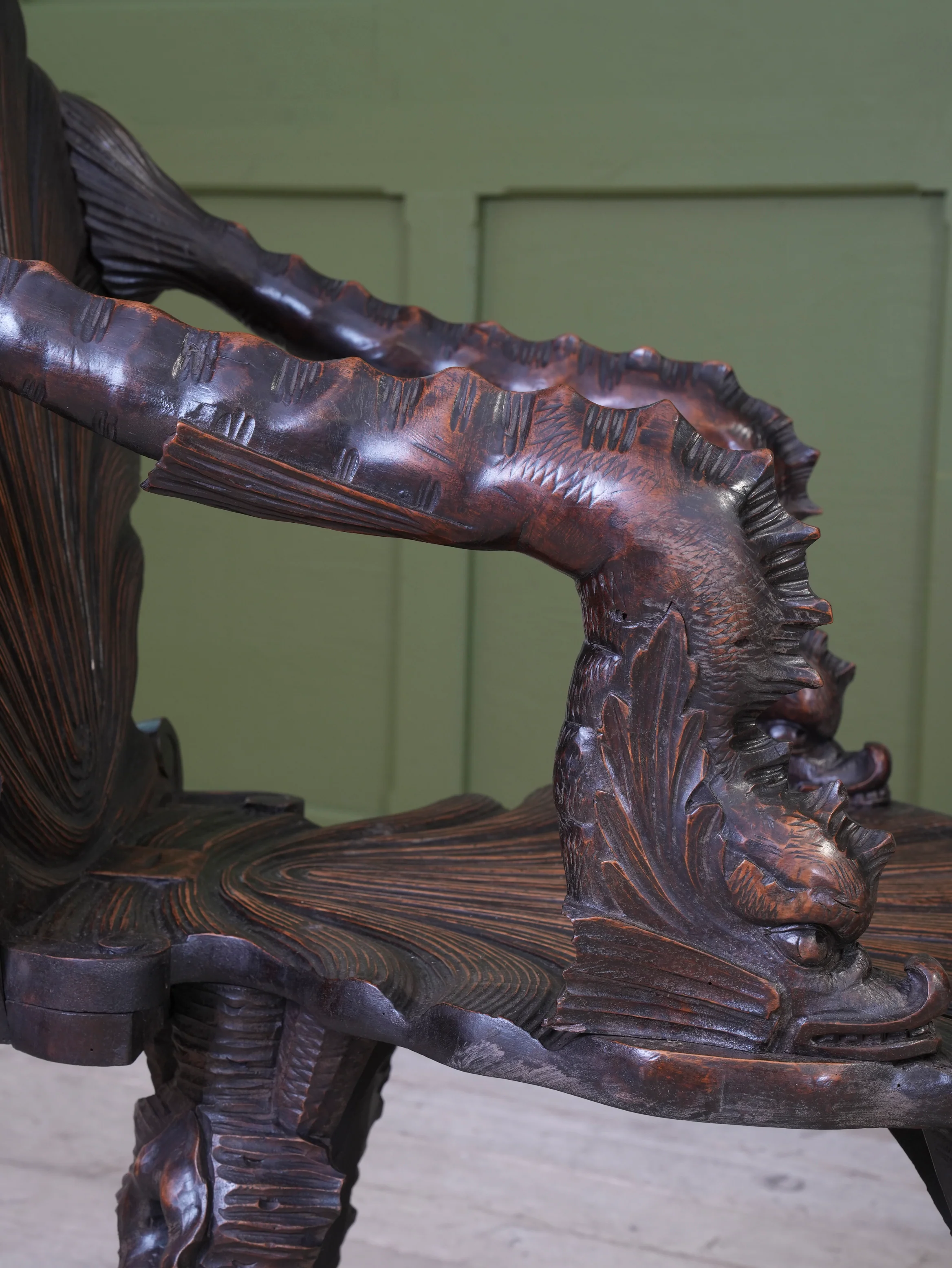 A 19th Century Walnut Grotto Chair - Image 9