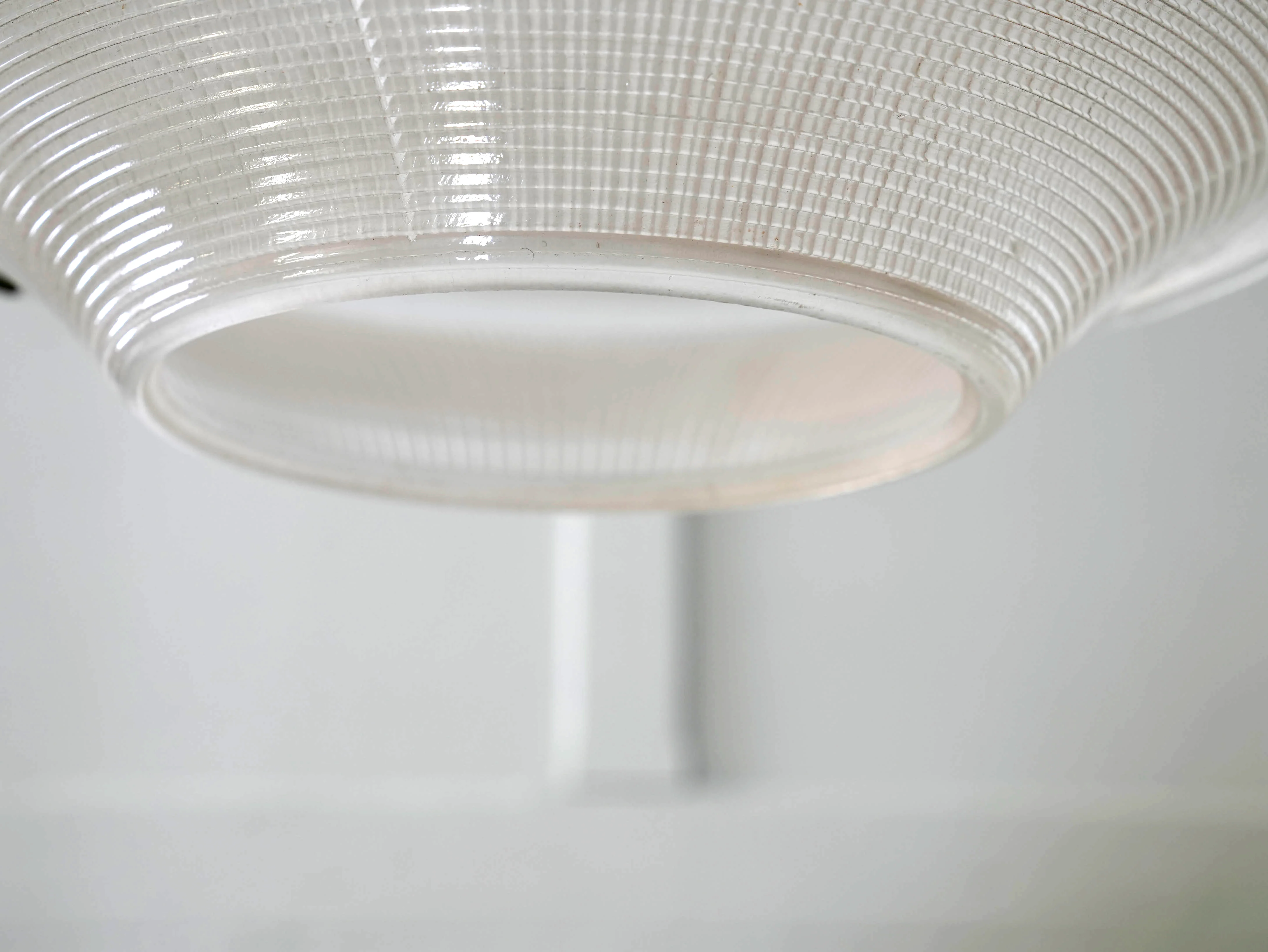 A Large Holophane Prismatic Glass Pendant Light - Image 8