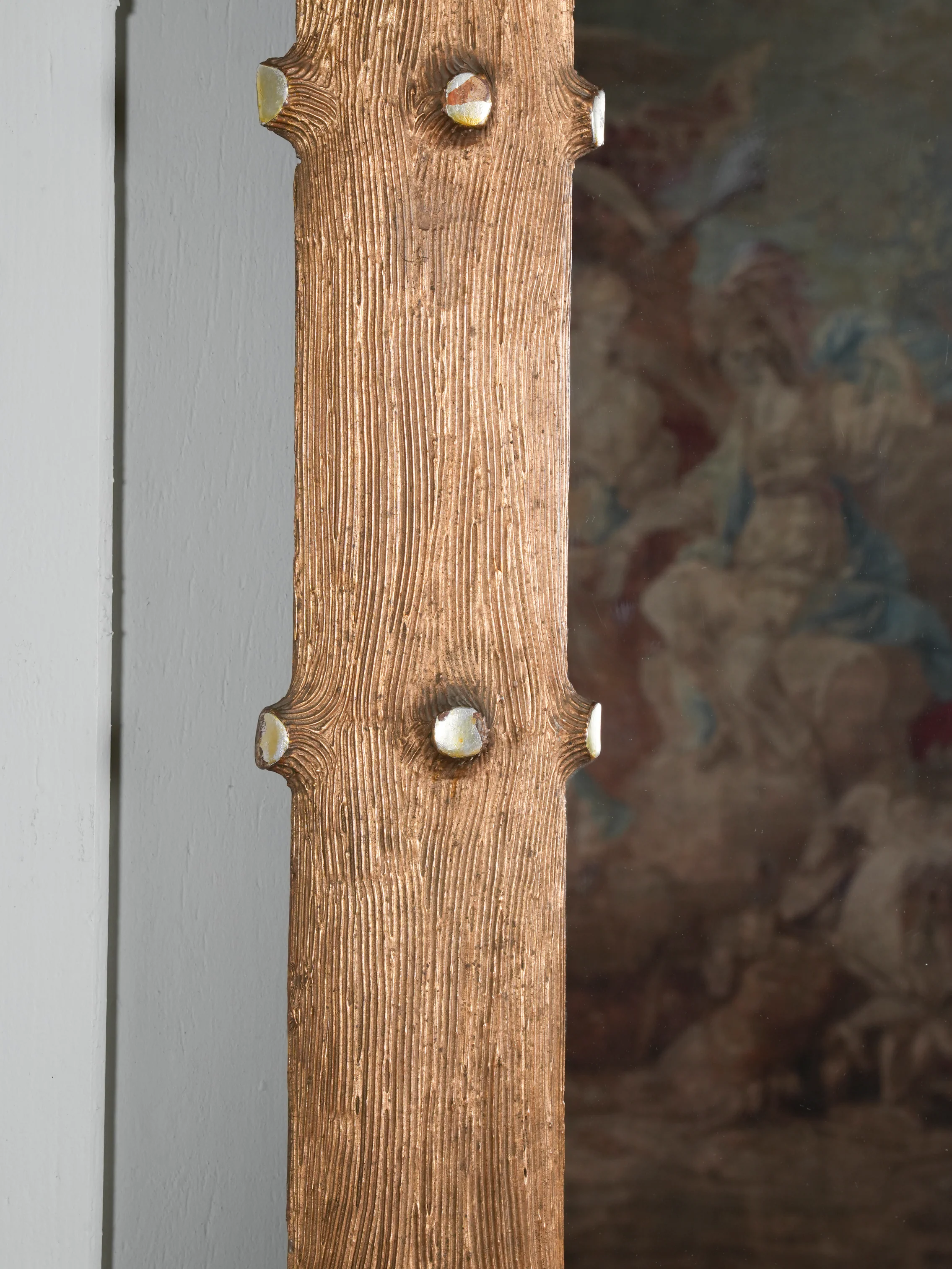 A 19th Century Baltic Faux Timber Gilt Mirror - Image 11