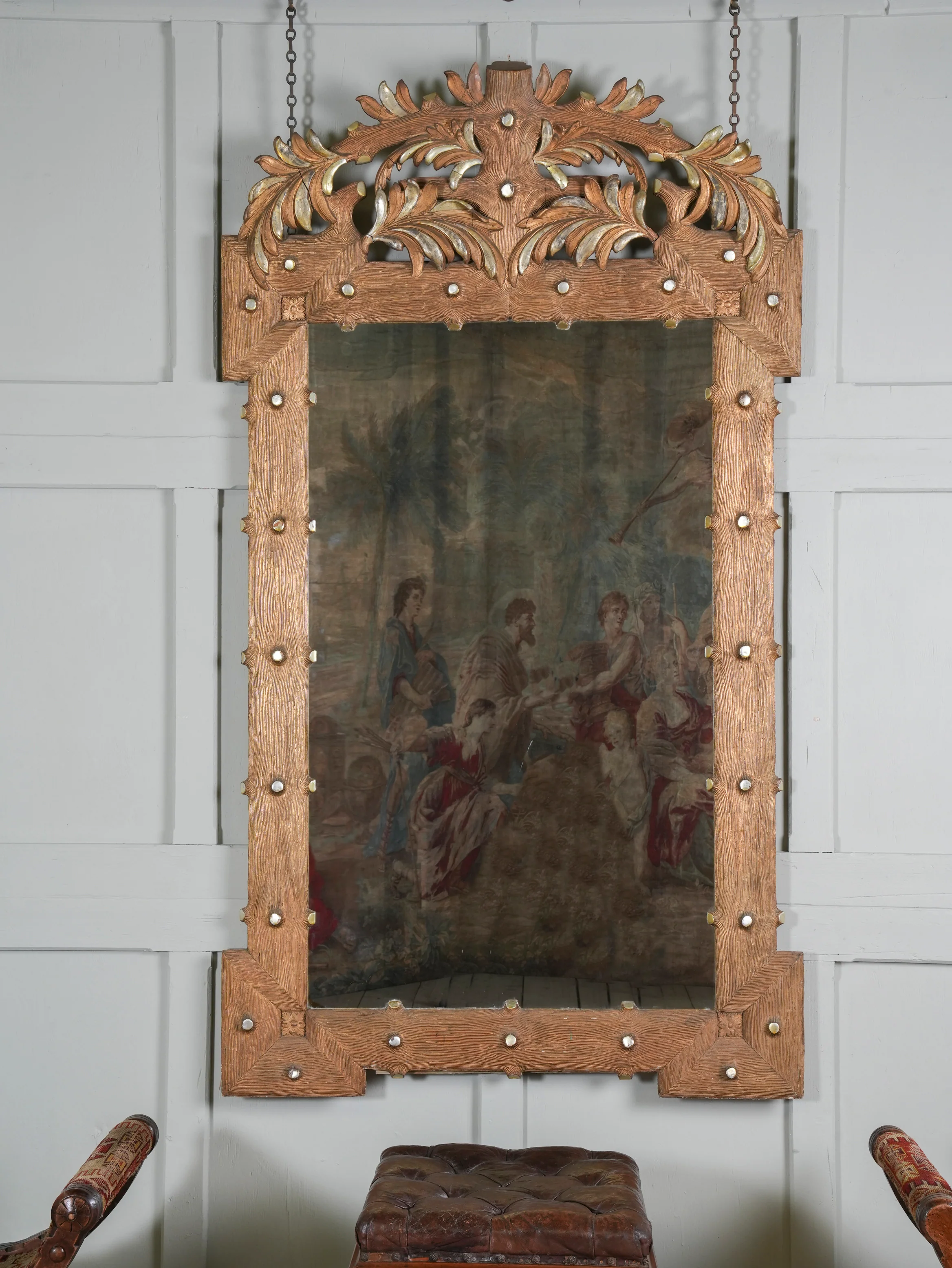 A 19th Century Baltic Faux Timber Gilt Mirror - Image 15