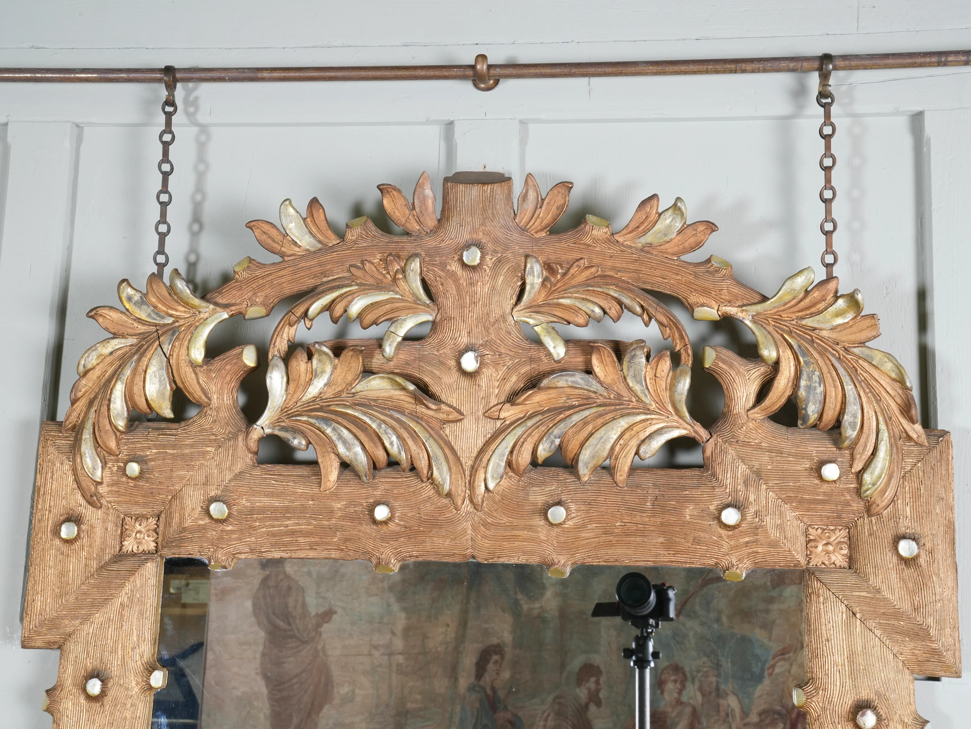 A 19th Century Baltic Faux Timber Gilt Mirror - Image 3