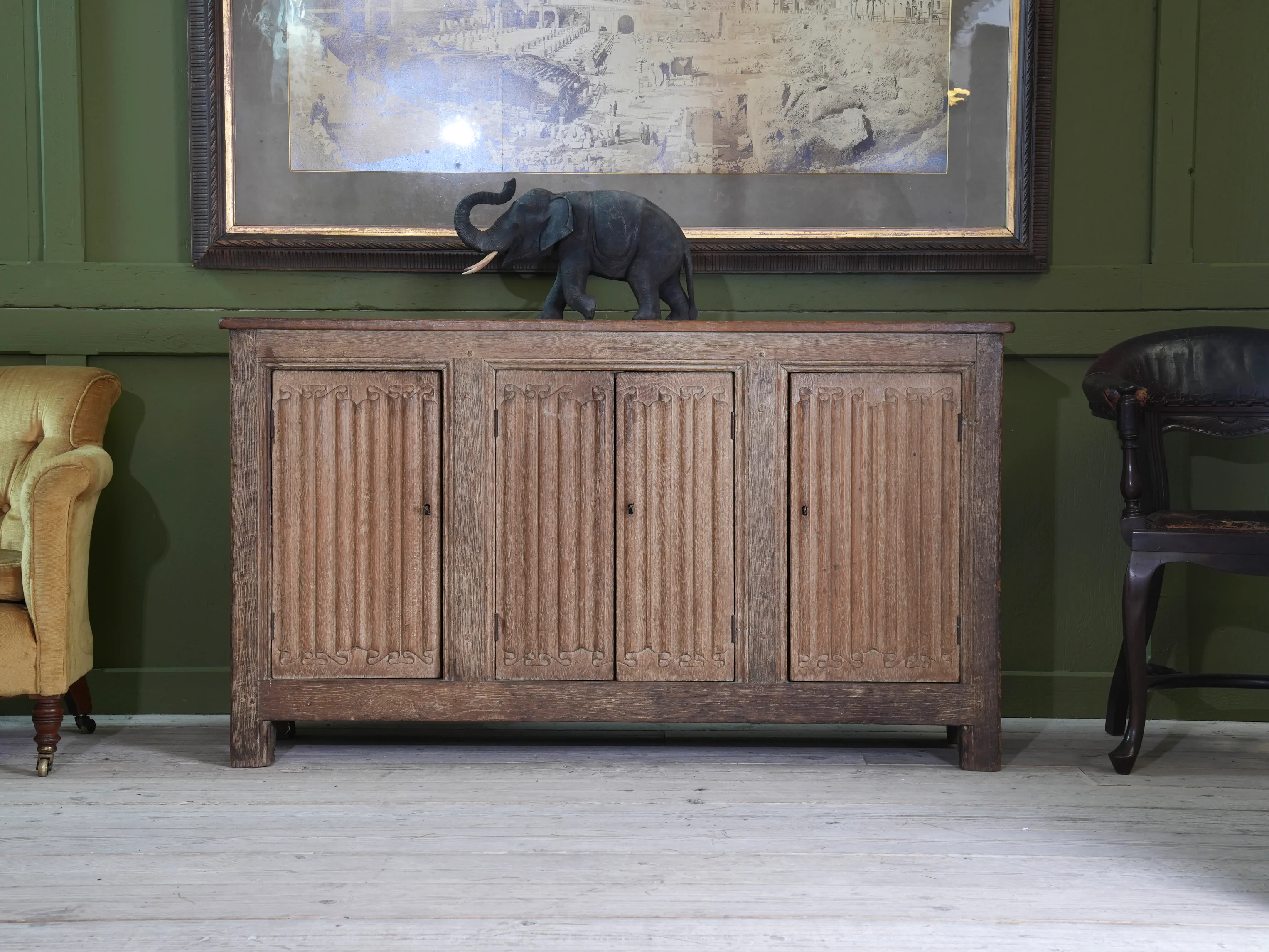 A 19th Century Limed Oak Cupboard or Server - Image 15