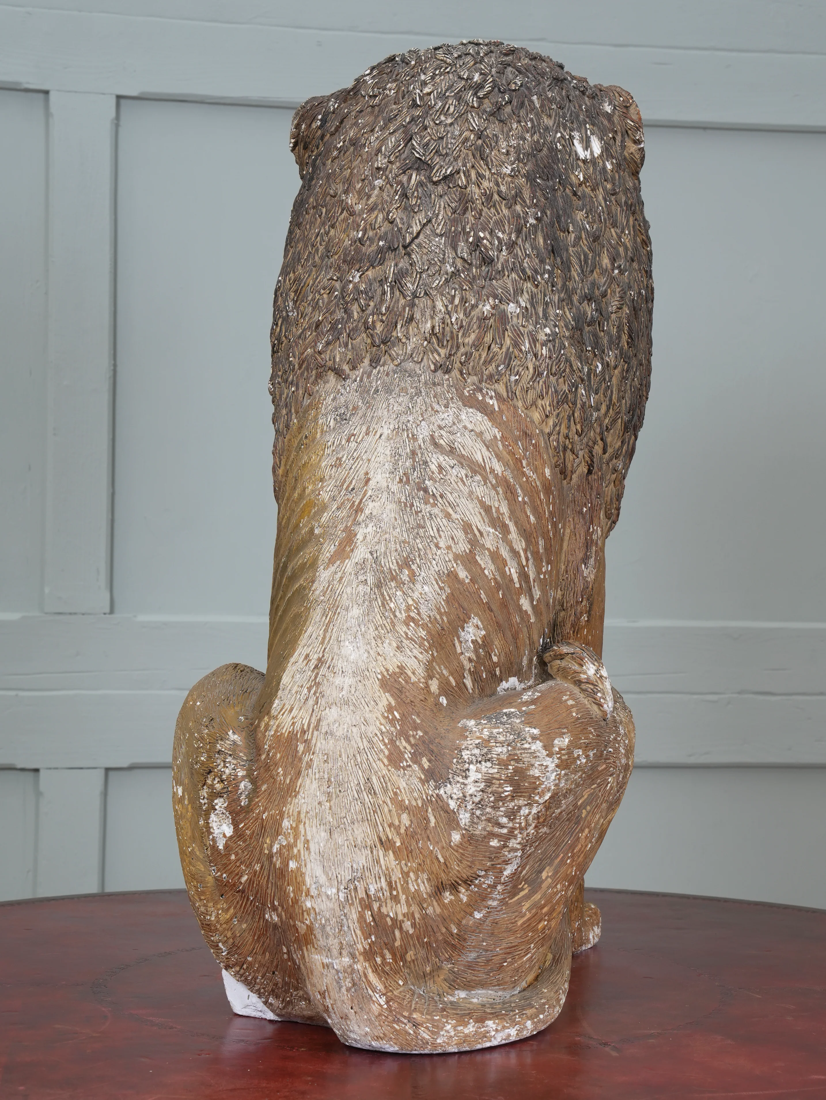 A Painted Plaster Seated Lion - Image 15