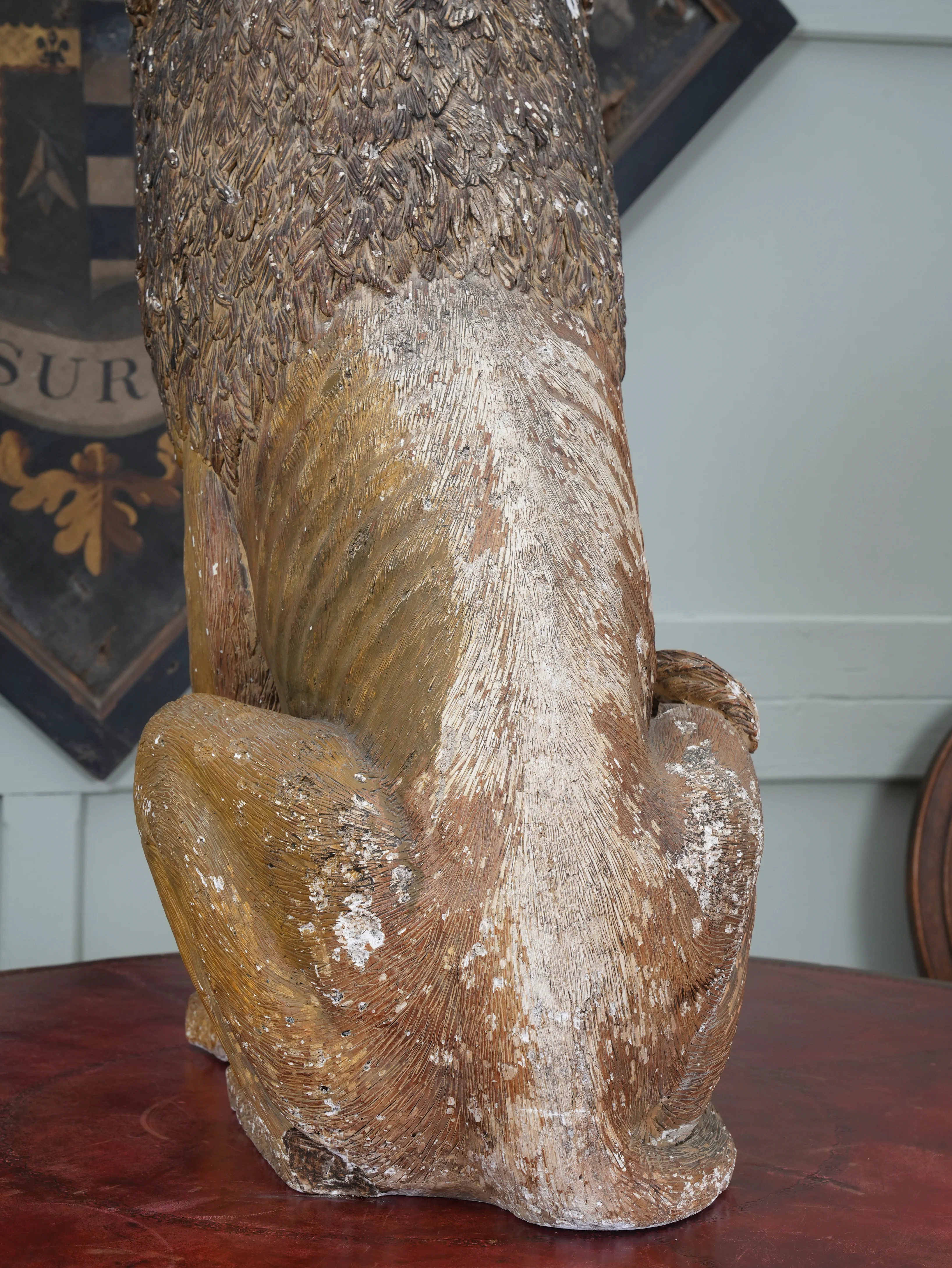 A Painted Plaster Seated Lion - Image 20