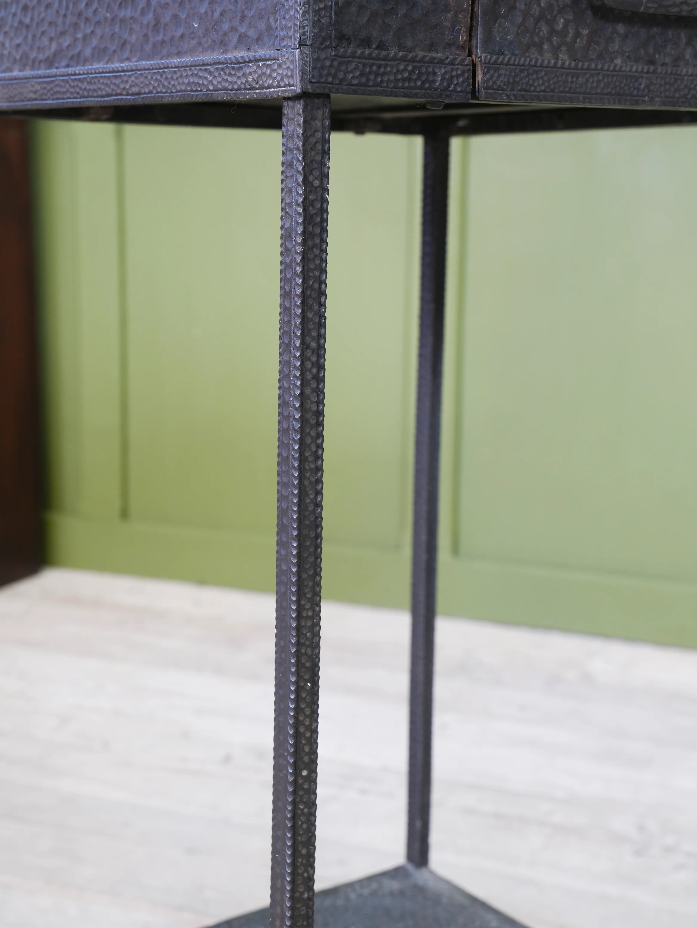 A Beaten Metal Secessionist Side Table - Image 6