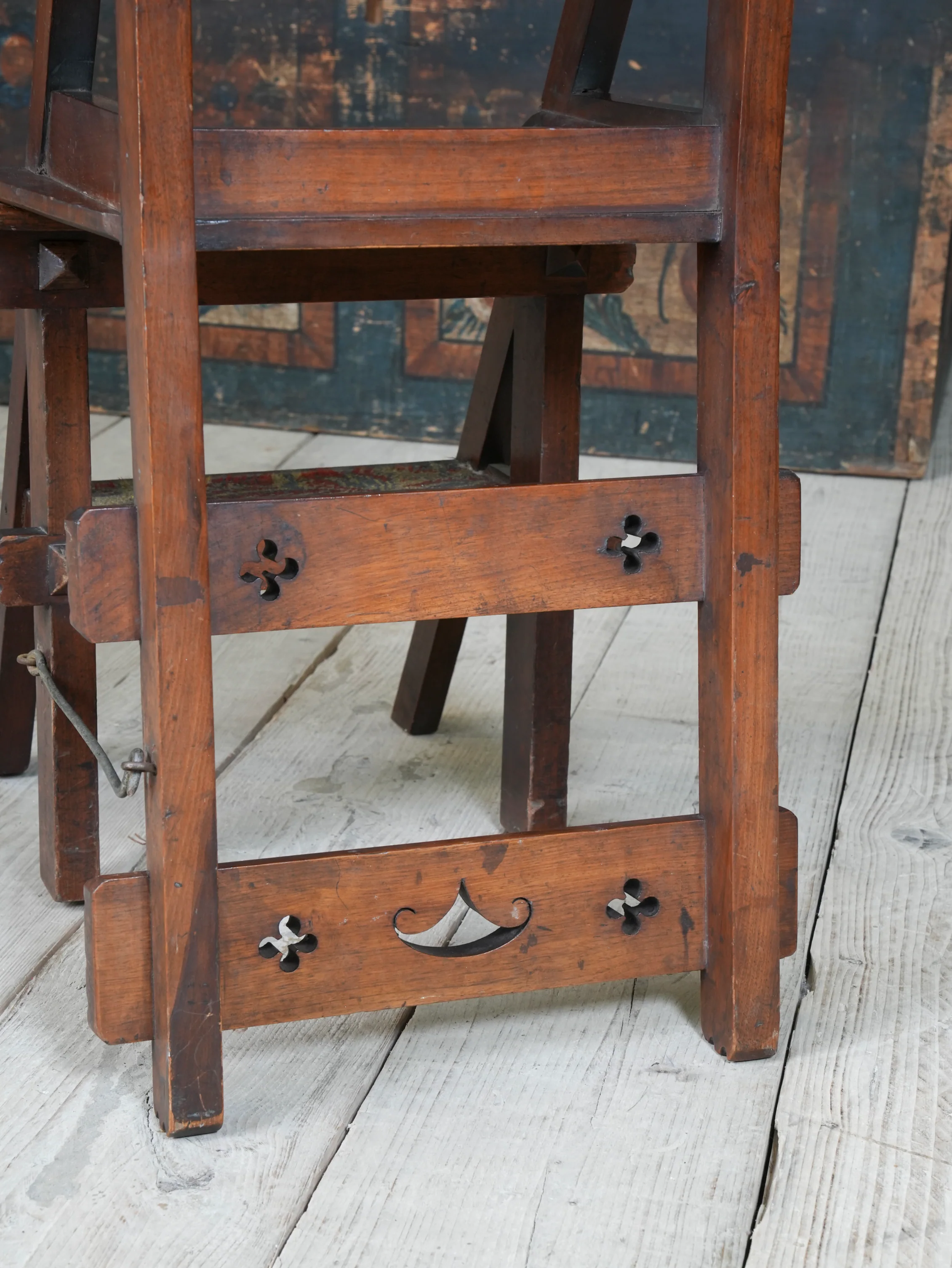 A Walnut Gothic Revival Metamorphic Chair - Image 10