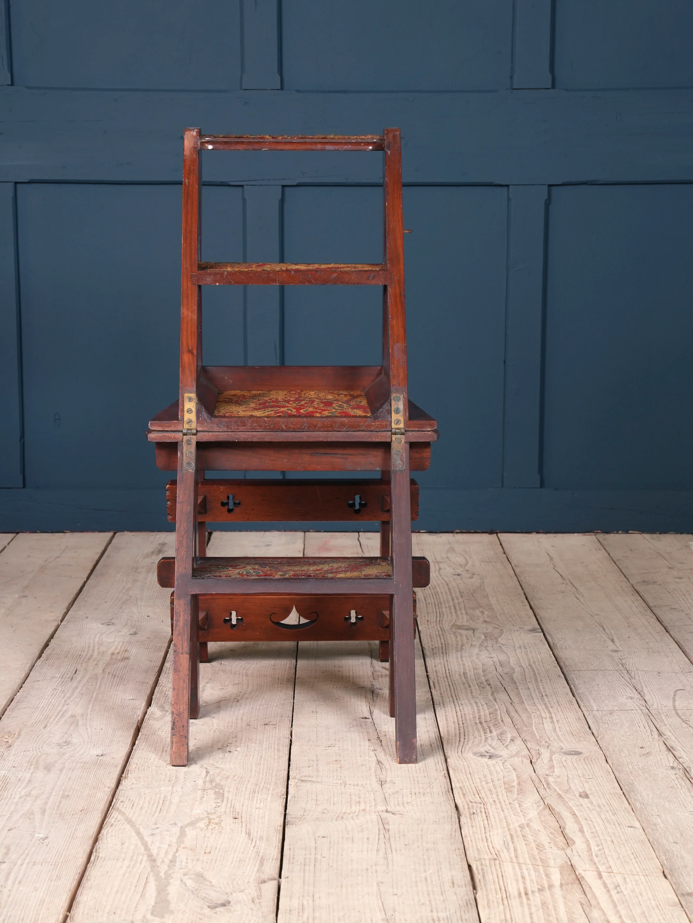 A Walnut Gothic Revival Metamorphic Chair - Image 5