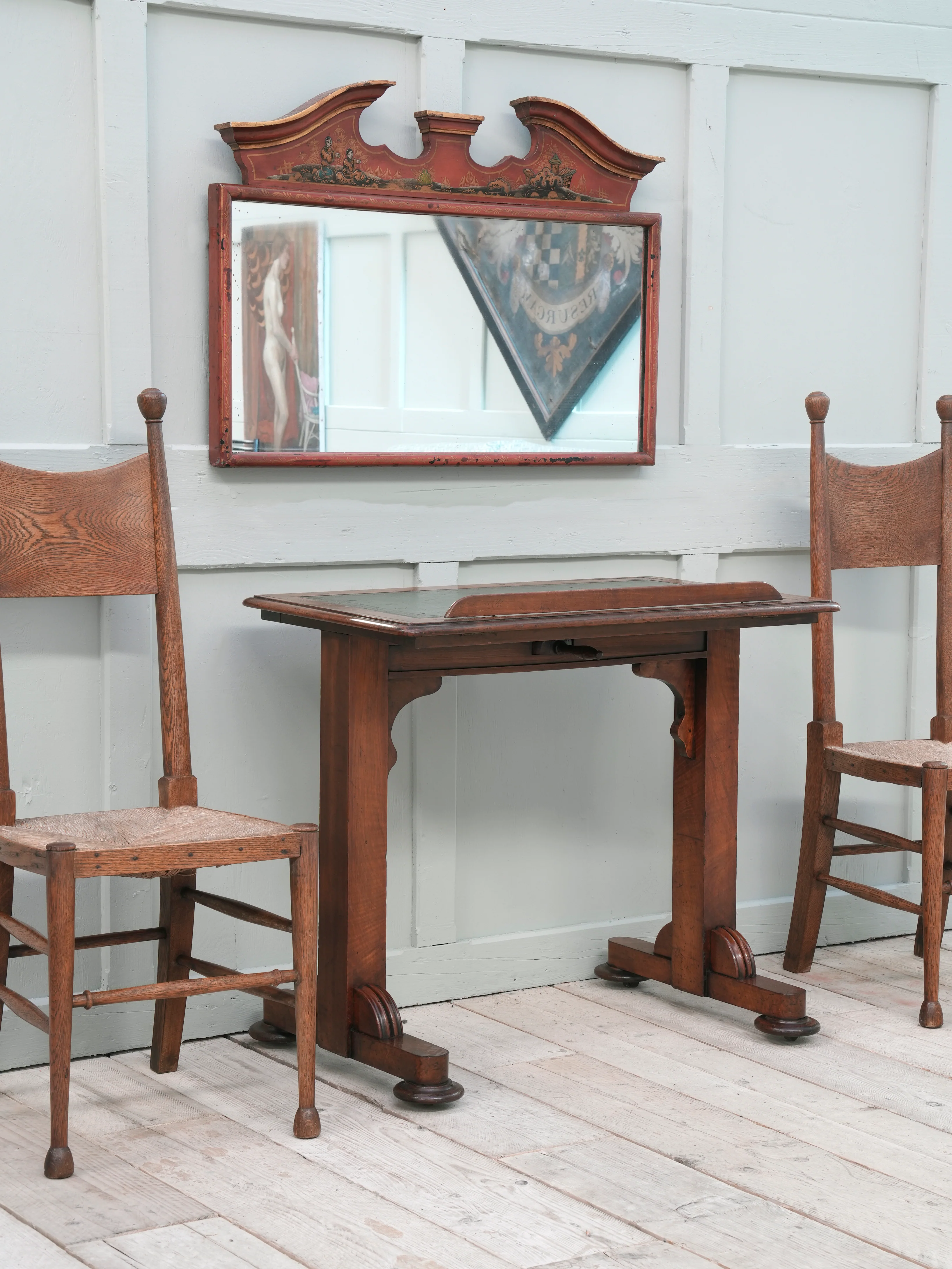A Late 19th Century Chinoiserie Overmantel Mirror - Image 9