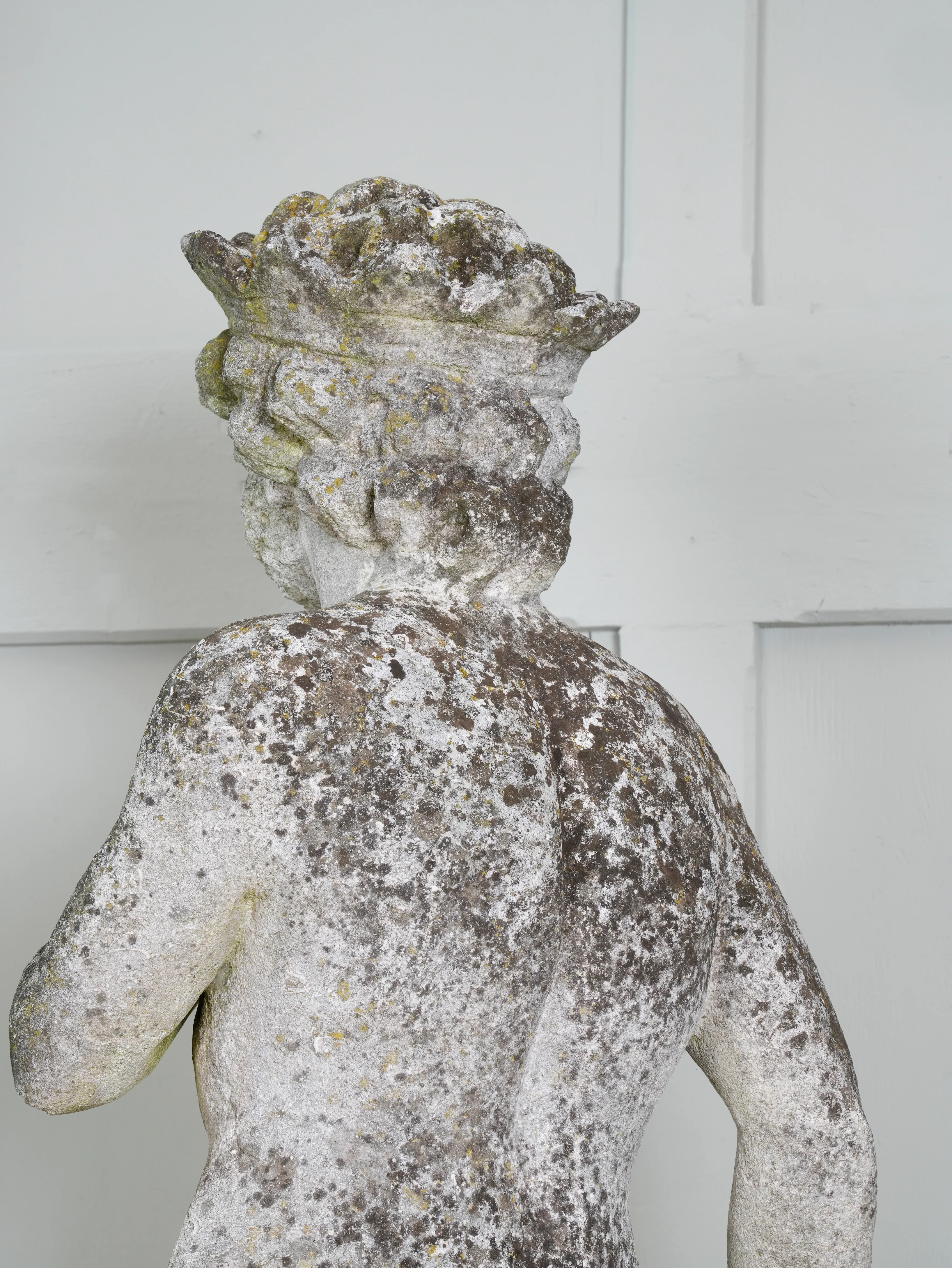 A Carved Stone Standing Male Figure with Crown - Image 13