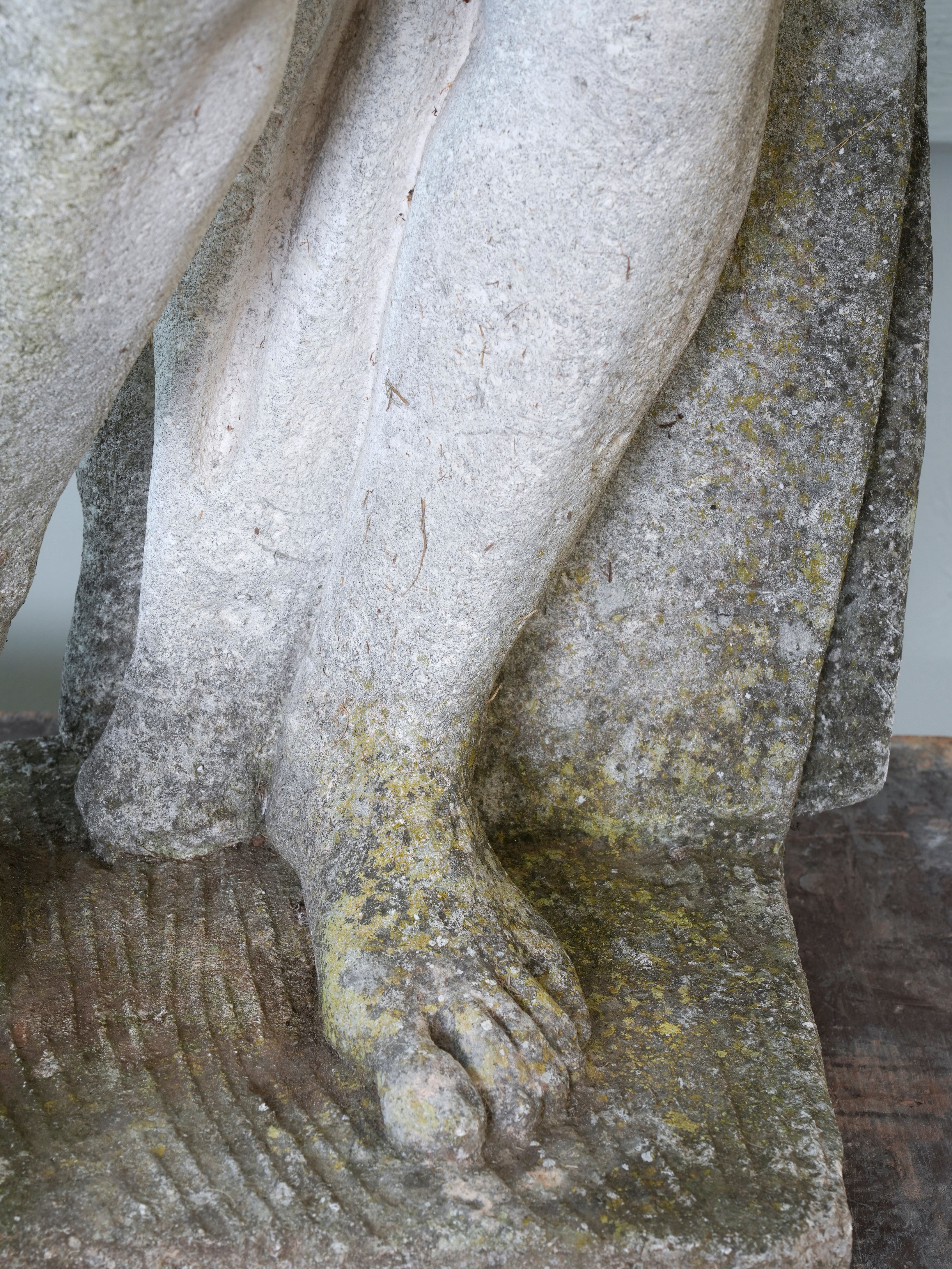 A Carved Stone Standing Male Figure with Crown - Image 9