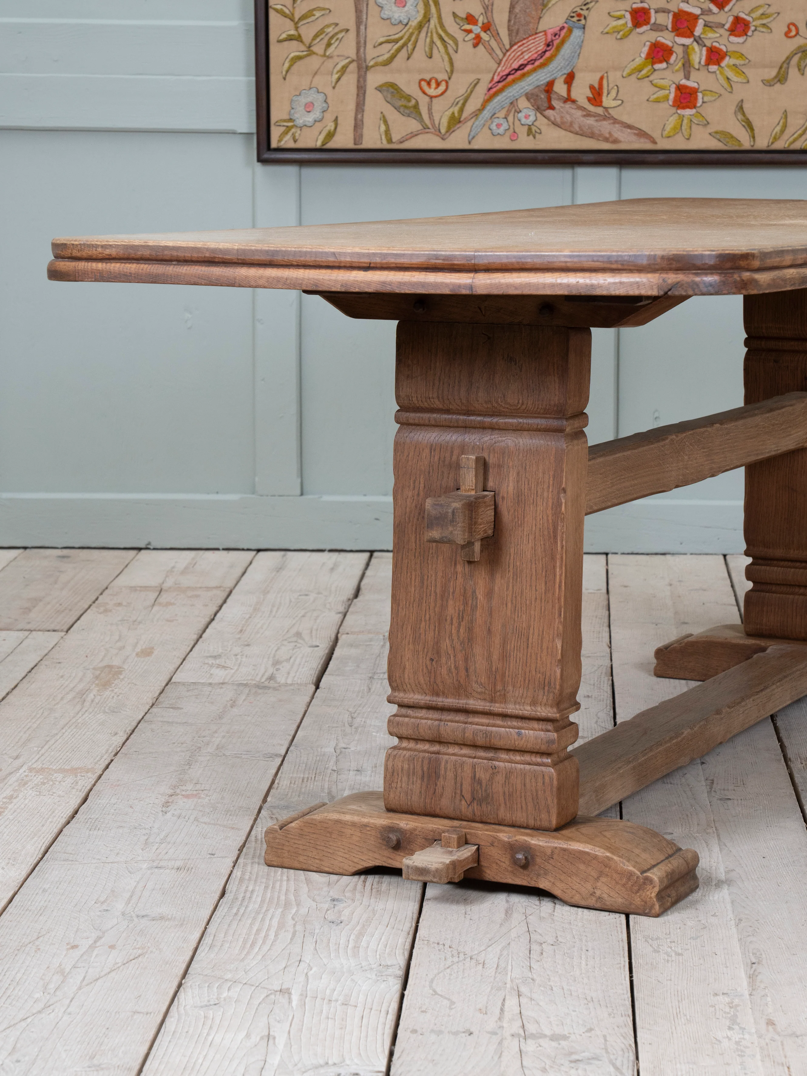 English Oak Arts & Crafts Refectory Table - Image 2