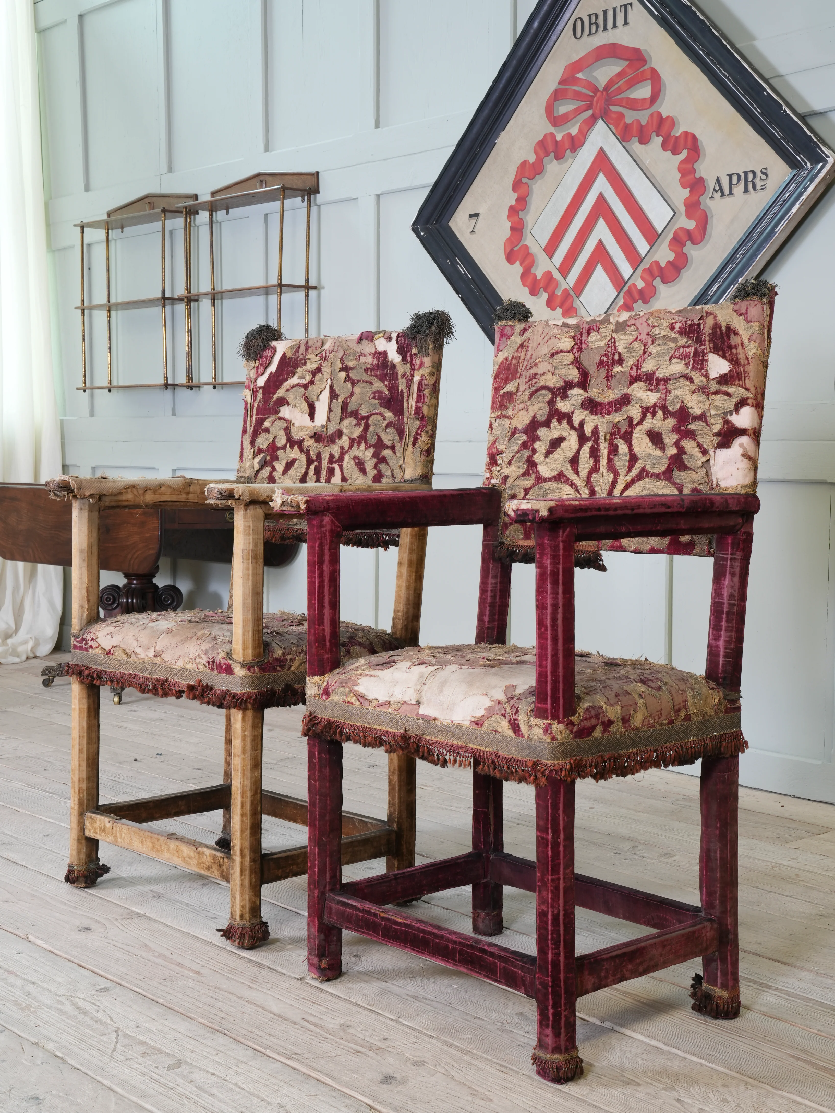 A Pair of Velvet Chairs in the manner of Lenygon & Sons - Image 5