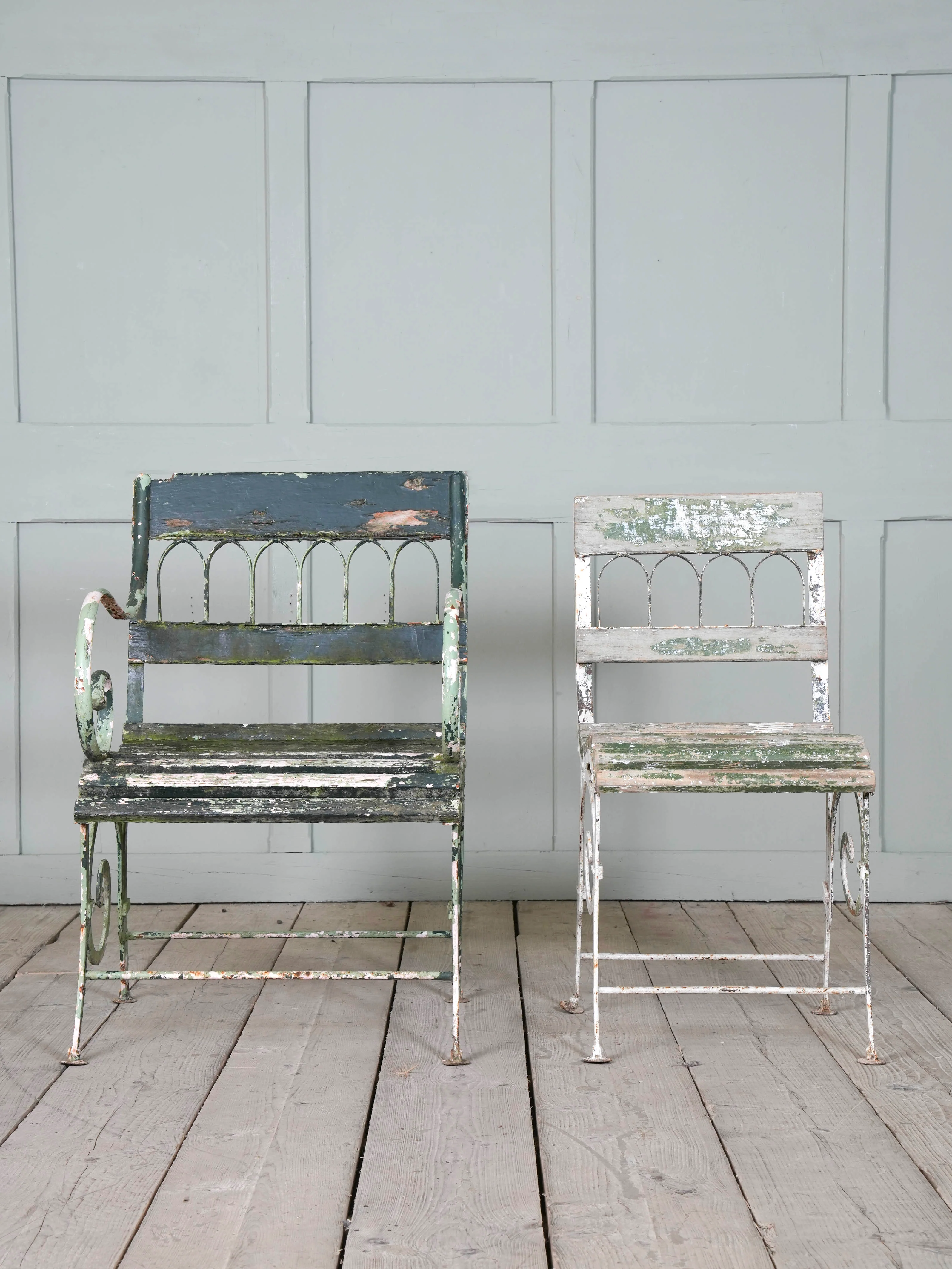 Two Wrought Iron Garden Chairs - Image 3