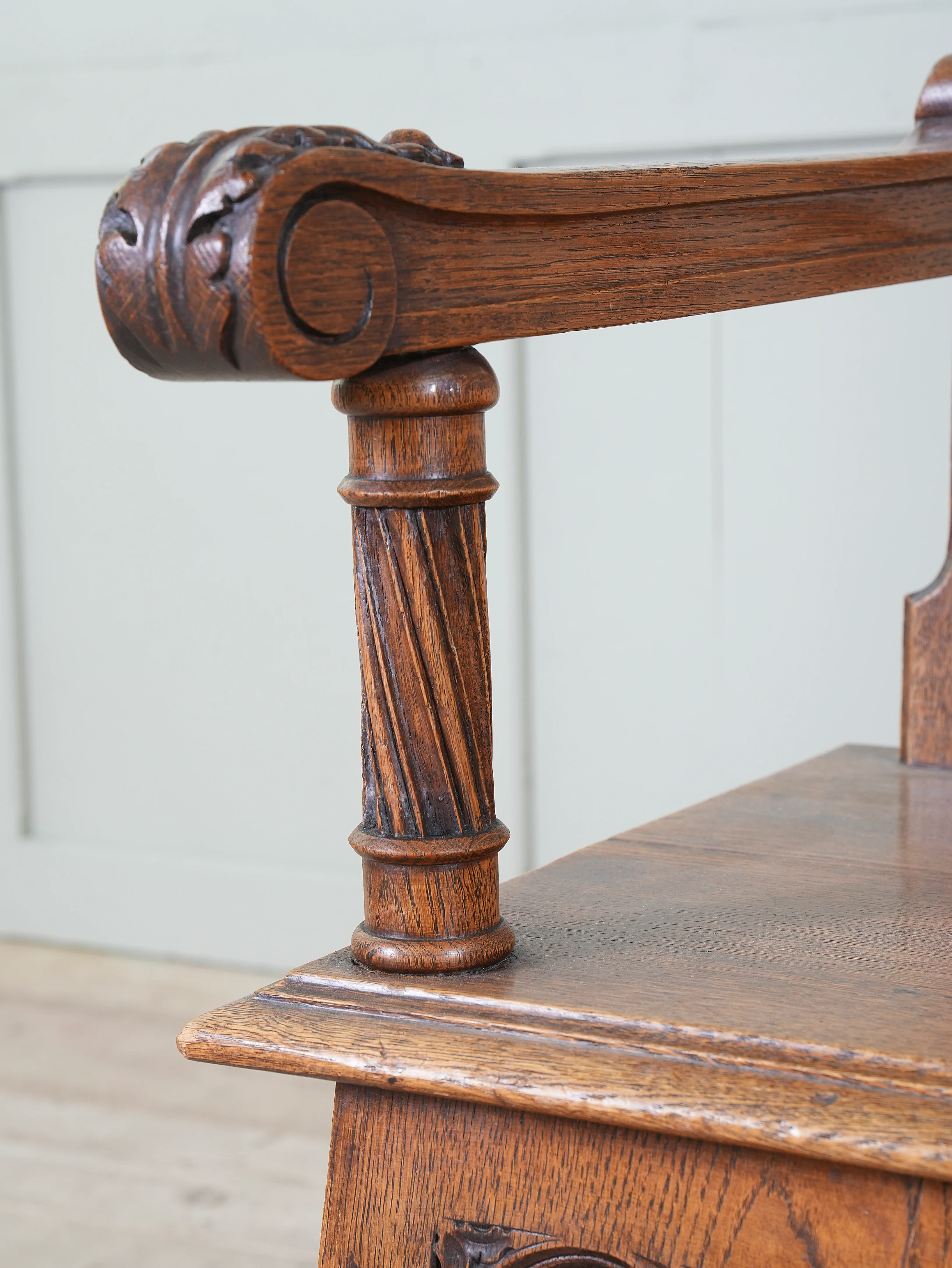 A Pair of 19th Century Oak Gothic Revival Armchairs - Image 12