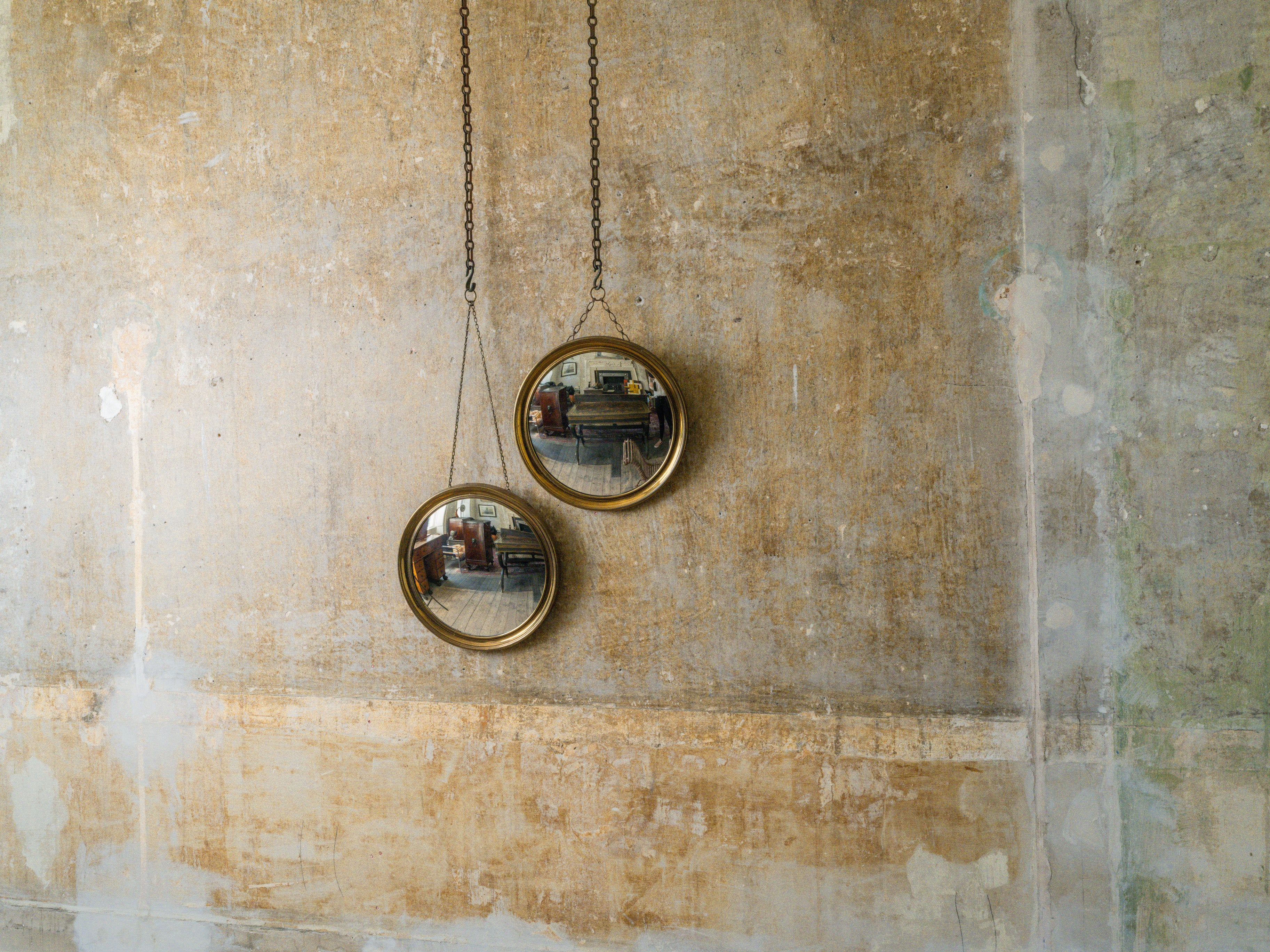 A Pair of Brass Mirrors