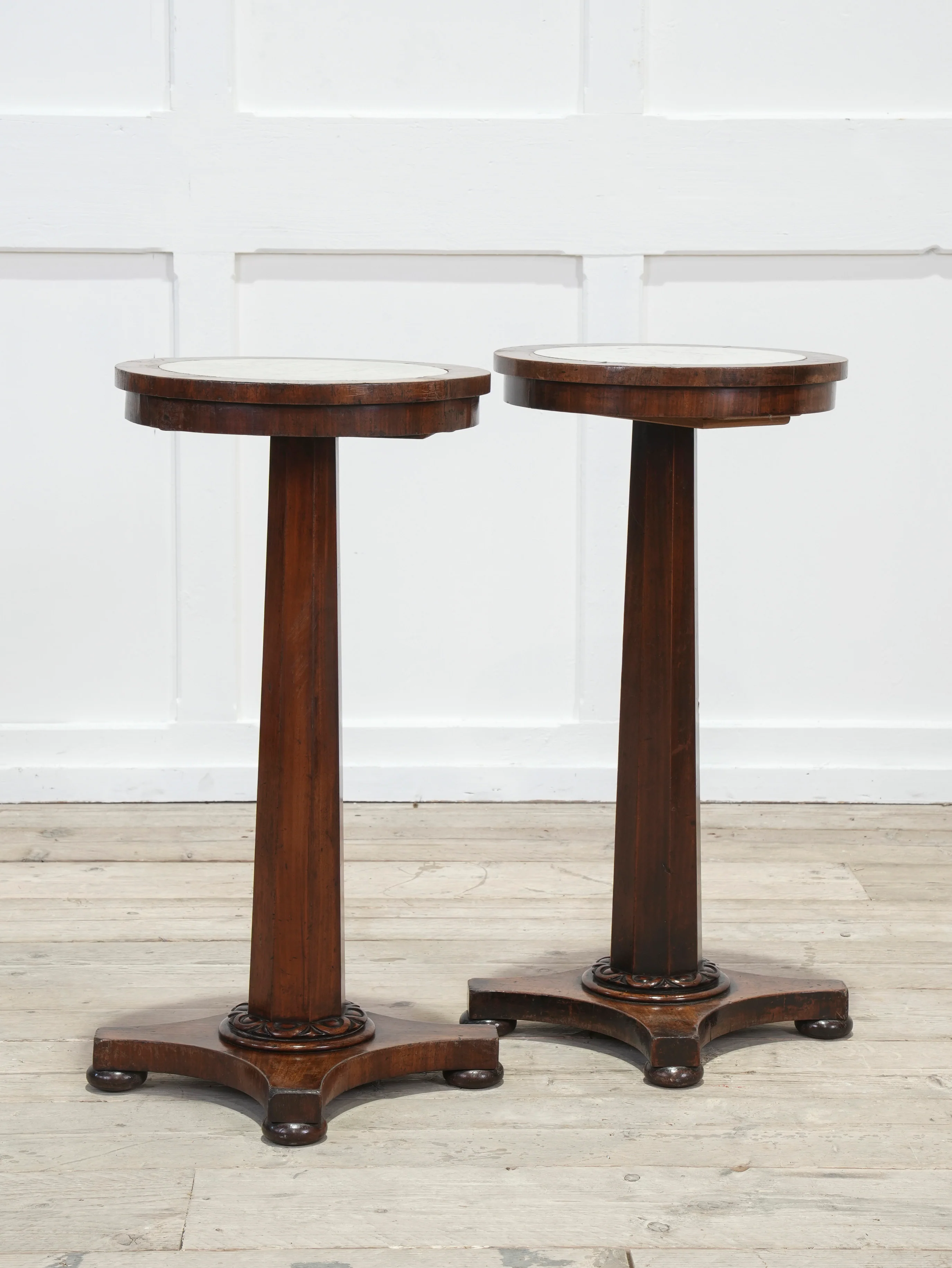 A Pair of 19th Century Mahogany & Marble Side Tables - Image 3