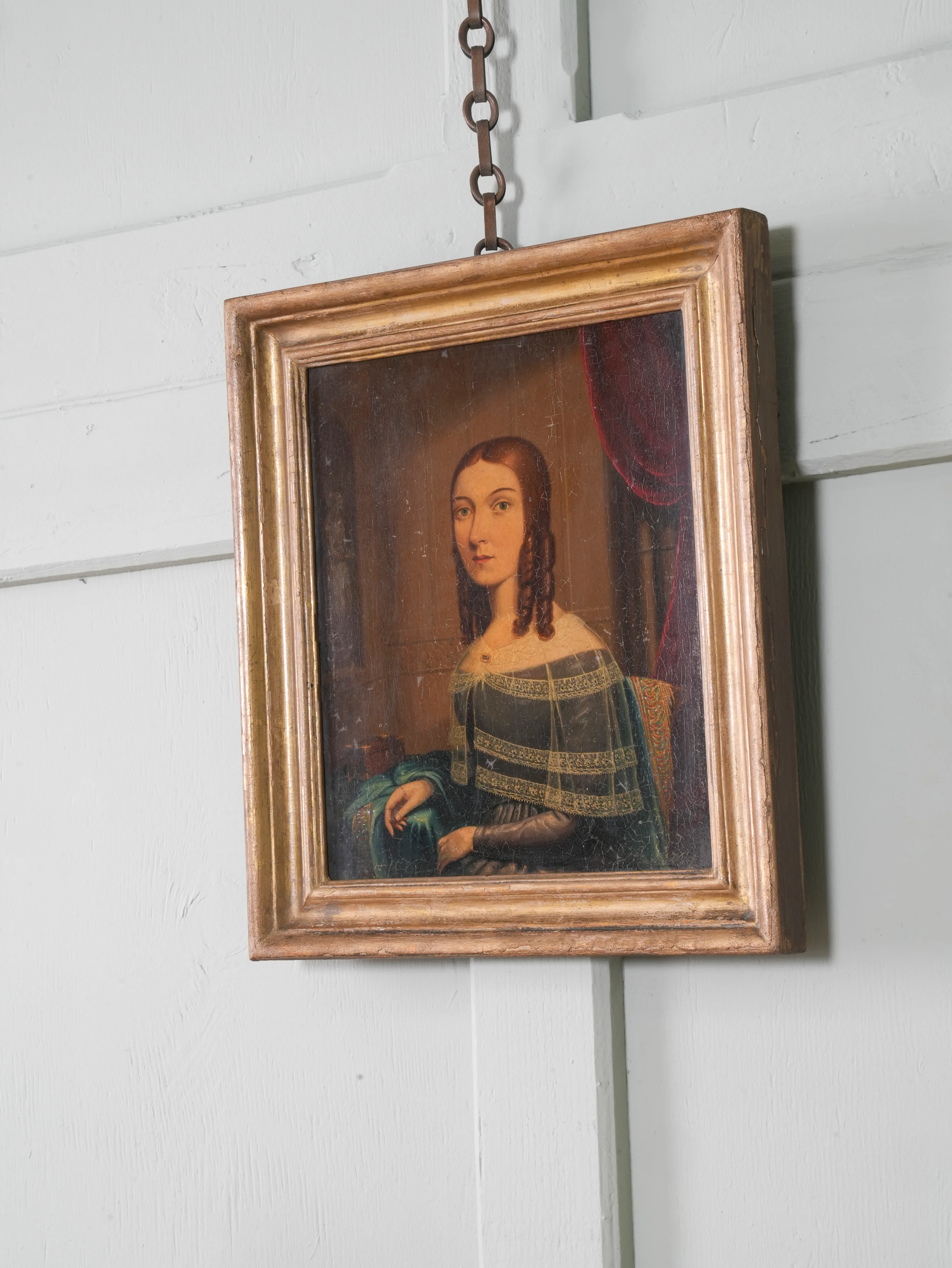 18th Century Oil on Tin of Martha Barker - Image 3
