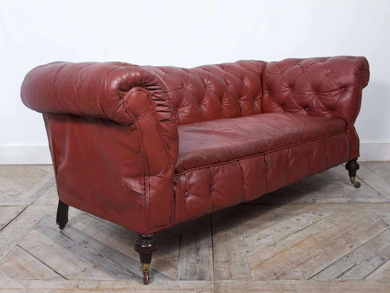 Leather Drop Arm Chesterfield - Image 5