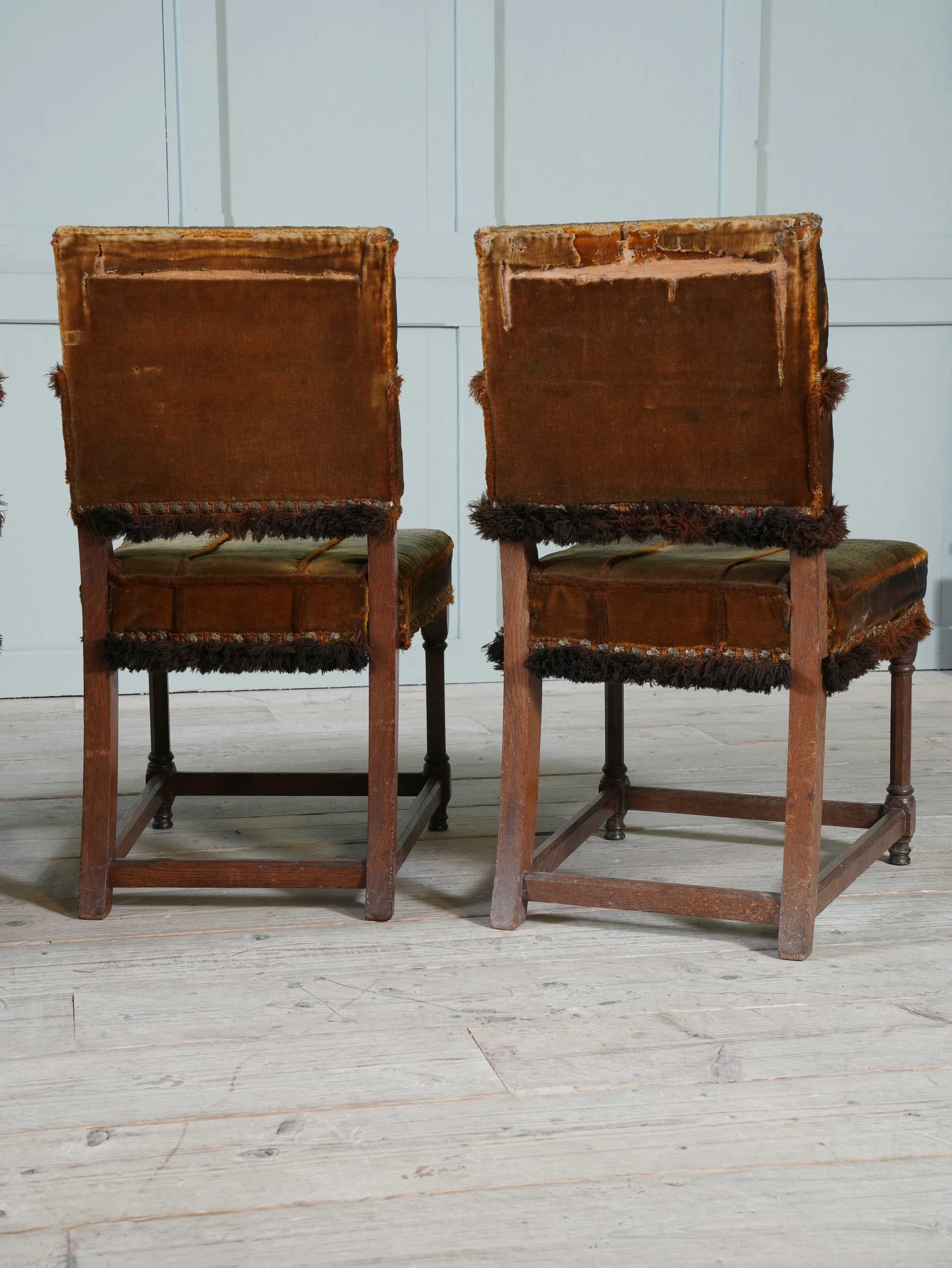 A Set of Four Oak Renaissance Revival Side Chairs - Image 12