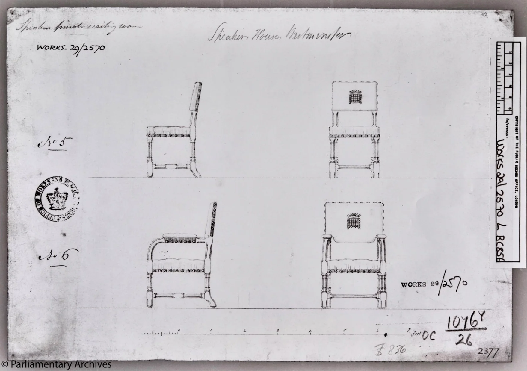 Four Pugin Portcullis Chairs - Image 18