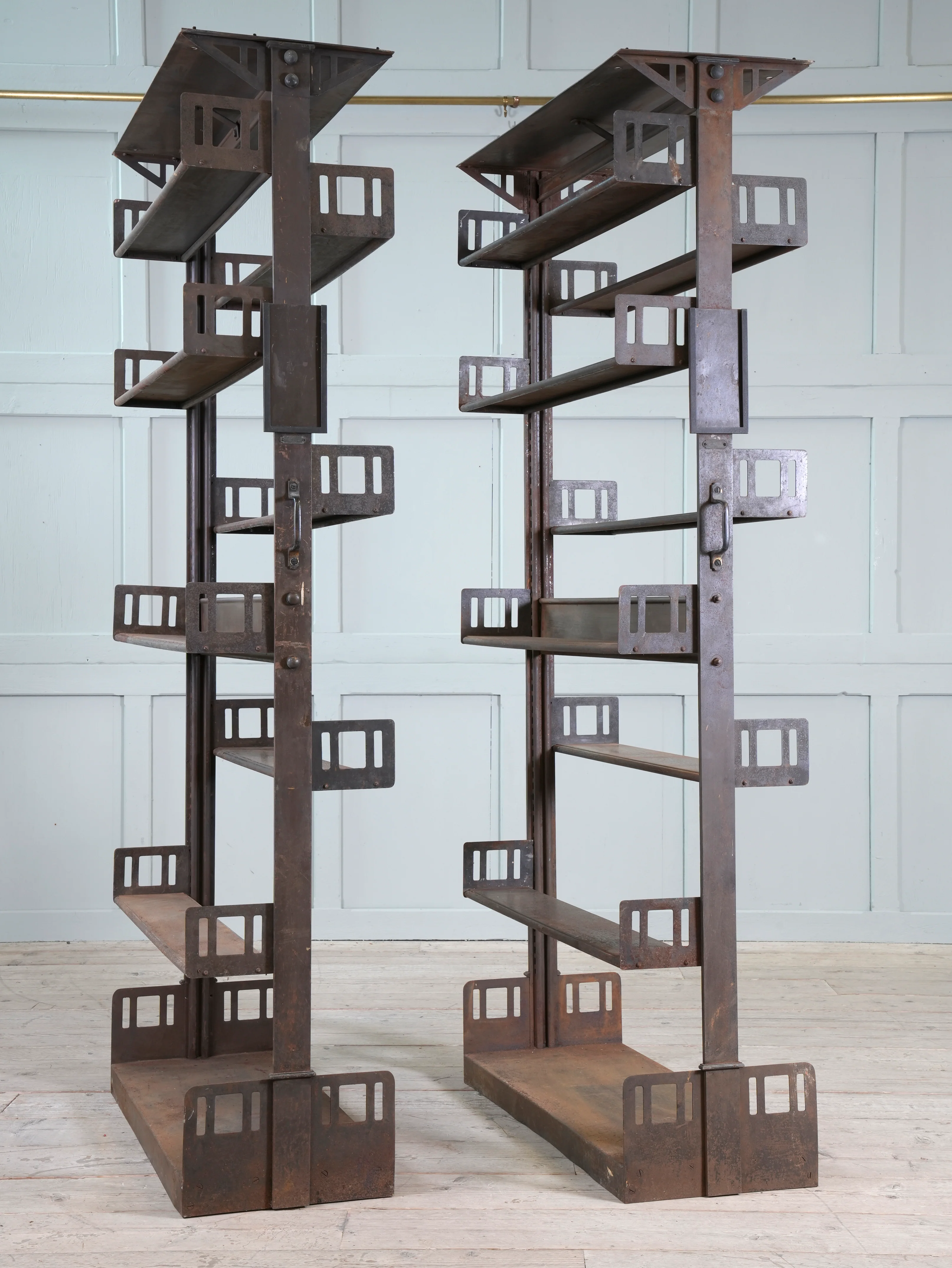 Four Steel James Gibbons Library Racking Systems