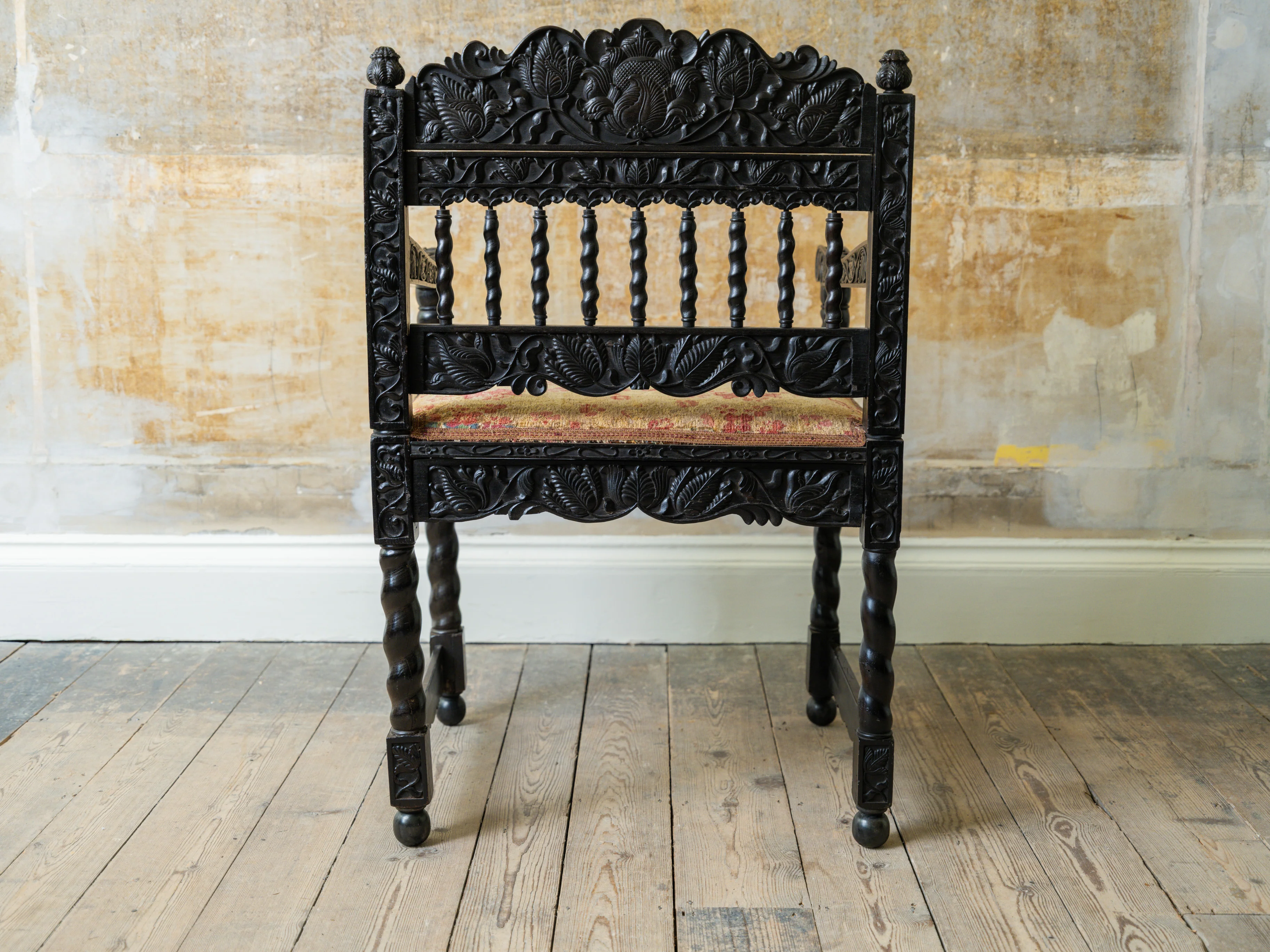A 17th Century Dutch Colonial Ebony Armchair - Image 14