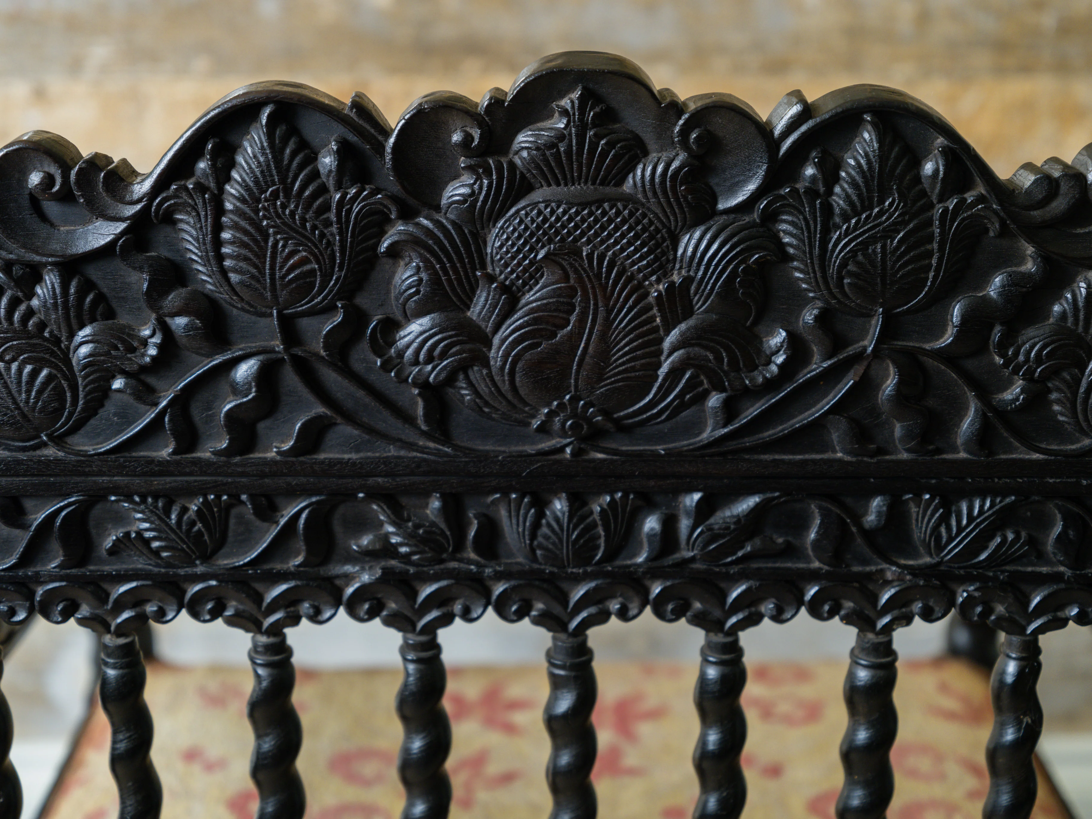 A 17th Century Dutch Colonial Ebony Armchair - Image 16