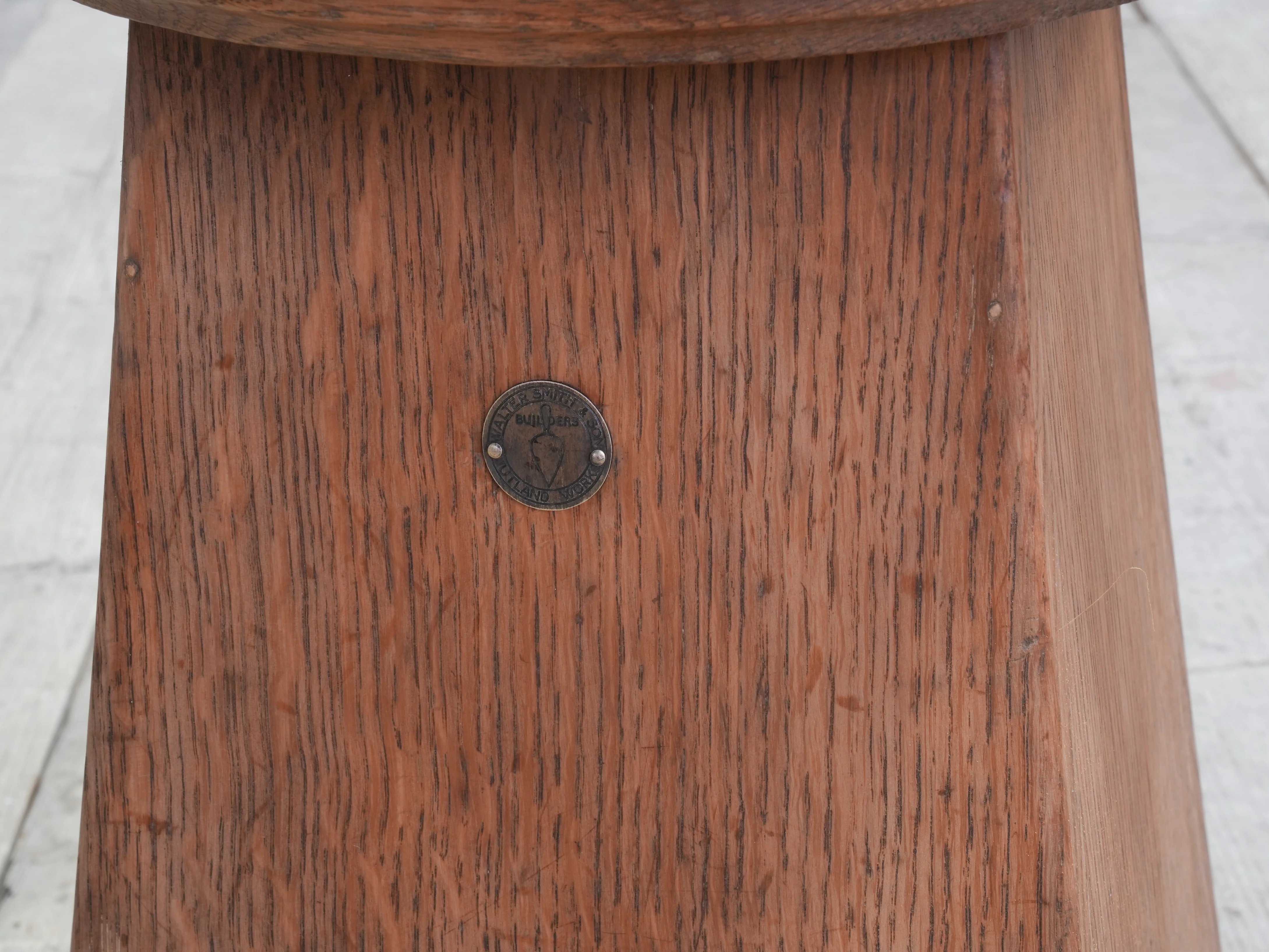 An Oak Splayed Leg Stool - Image 8
