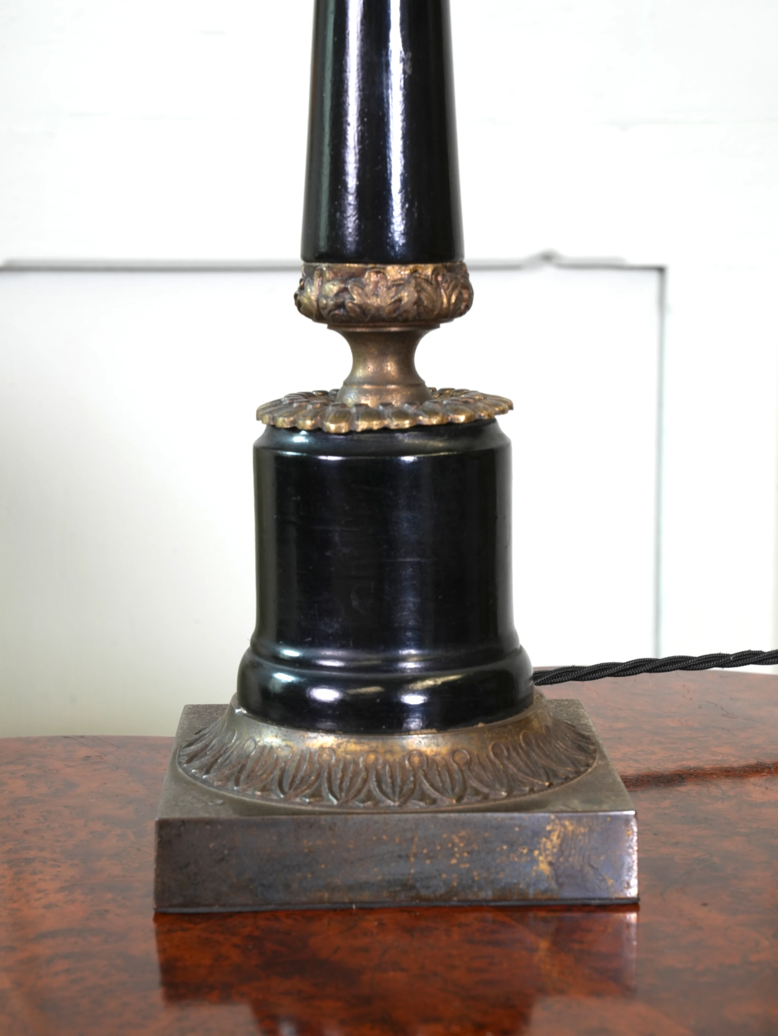 An Ebonised Timber Table Lamp - Image 4
