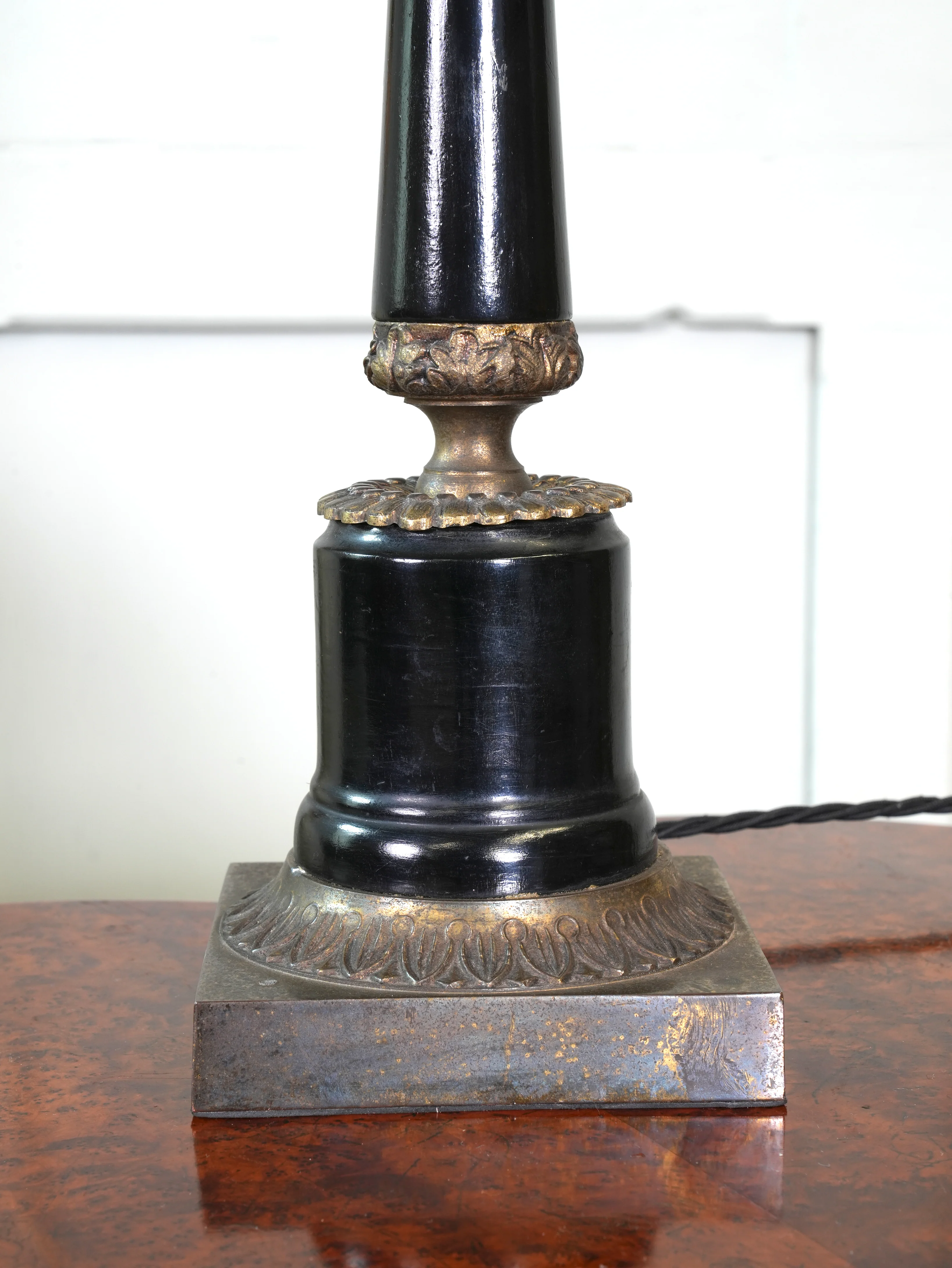 An Ebonised Timber Table Lamp - Image 5
