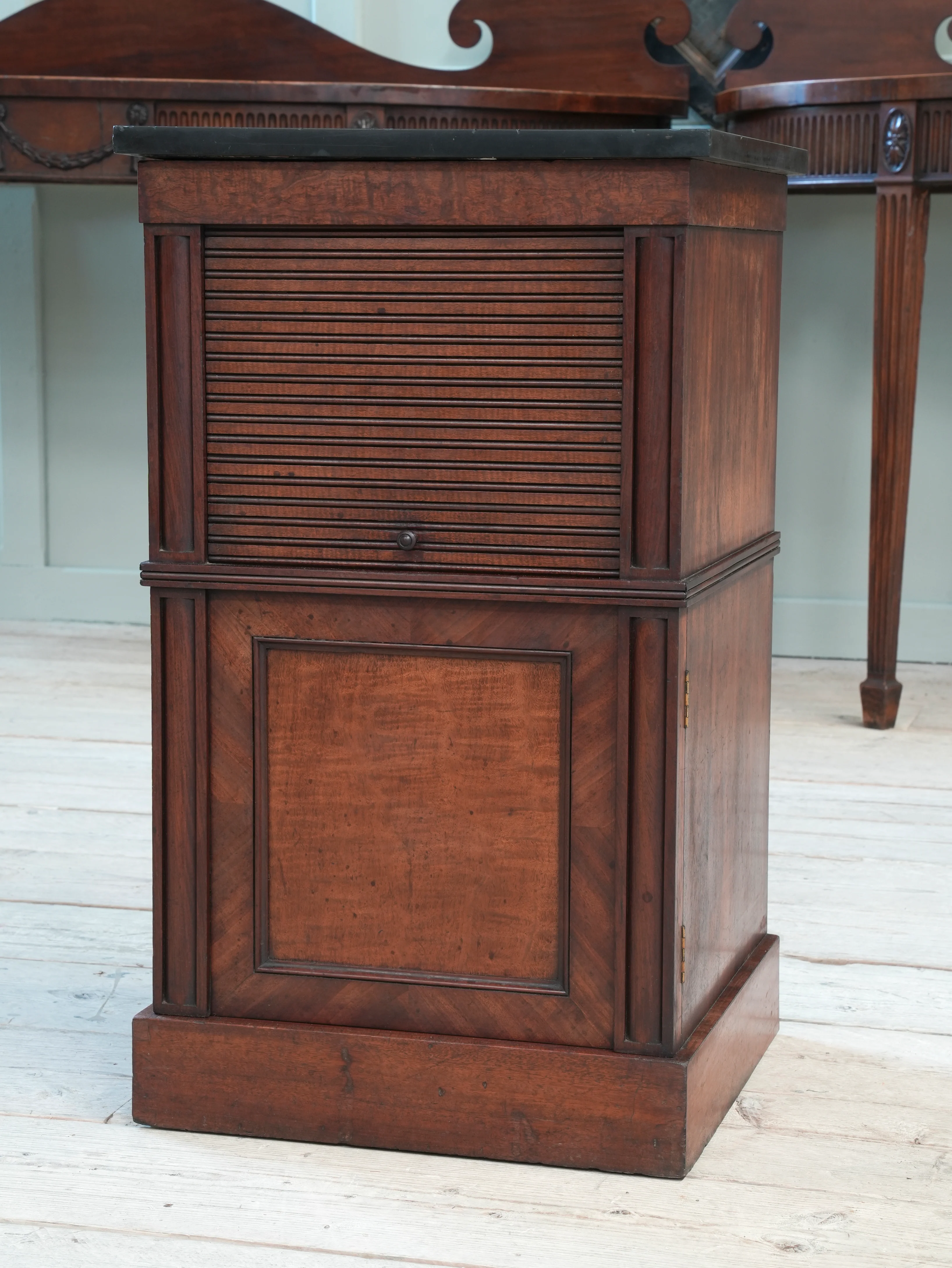 A Regency Mahogany Tambour Fronted Cabinet - Image 2