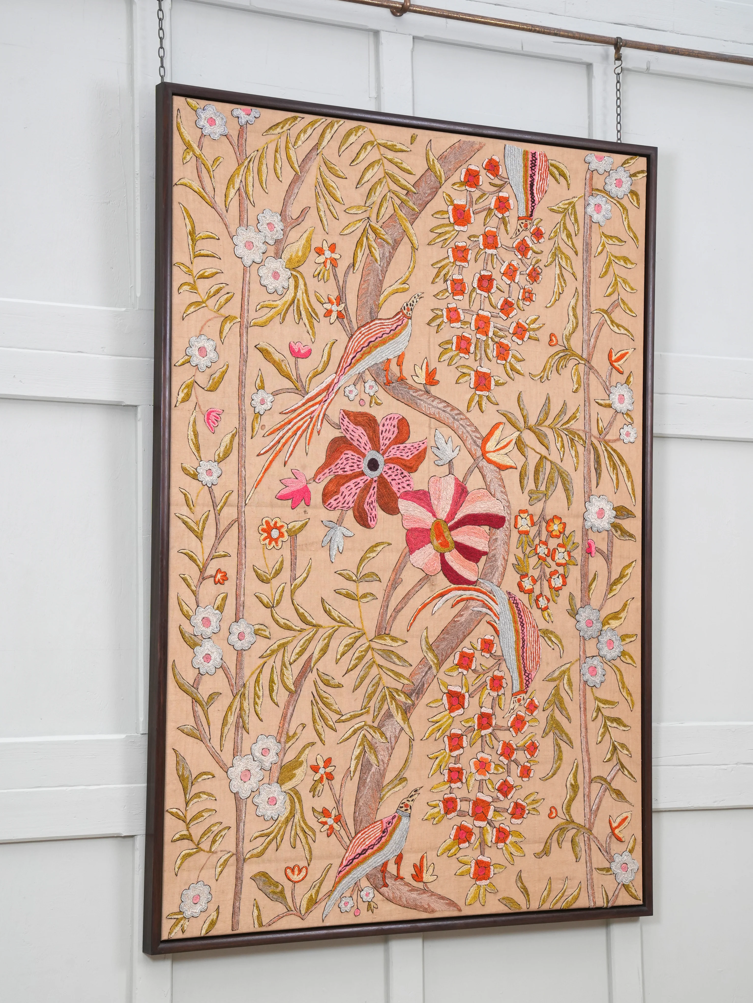 A Framed Indian Crewel Work Tapestry - Image 7