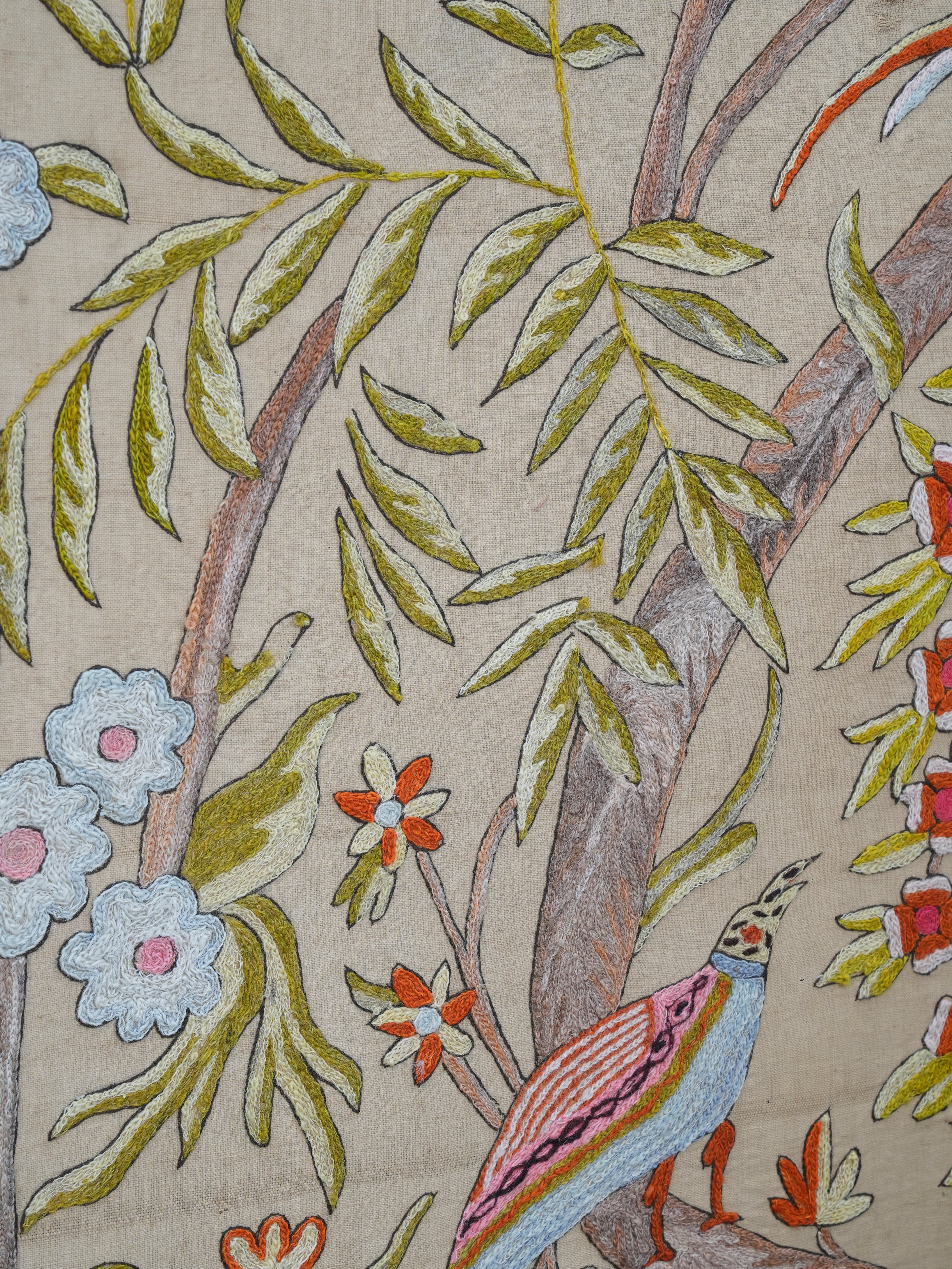 A Framed Indian Crewel Work Tapestry - Image 9