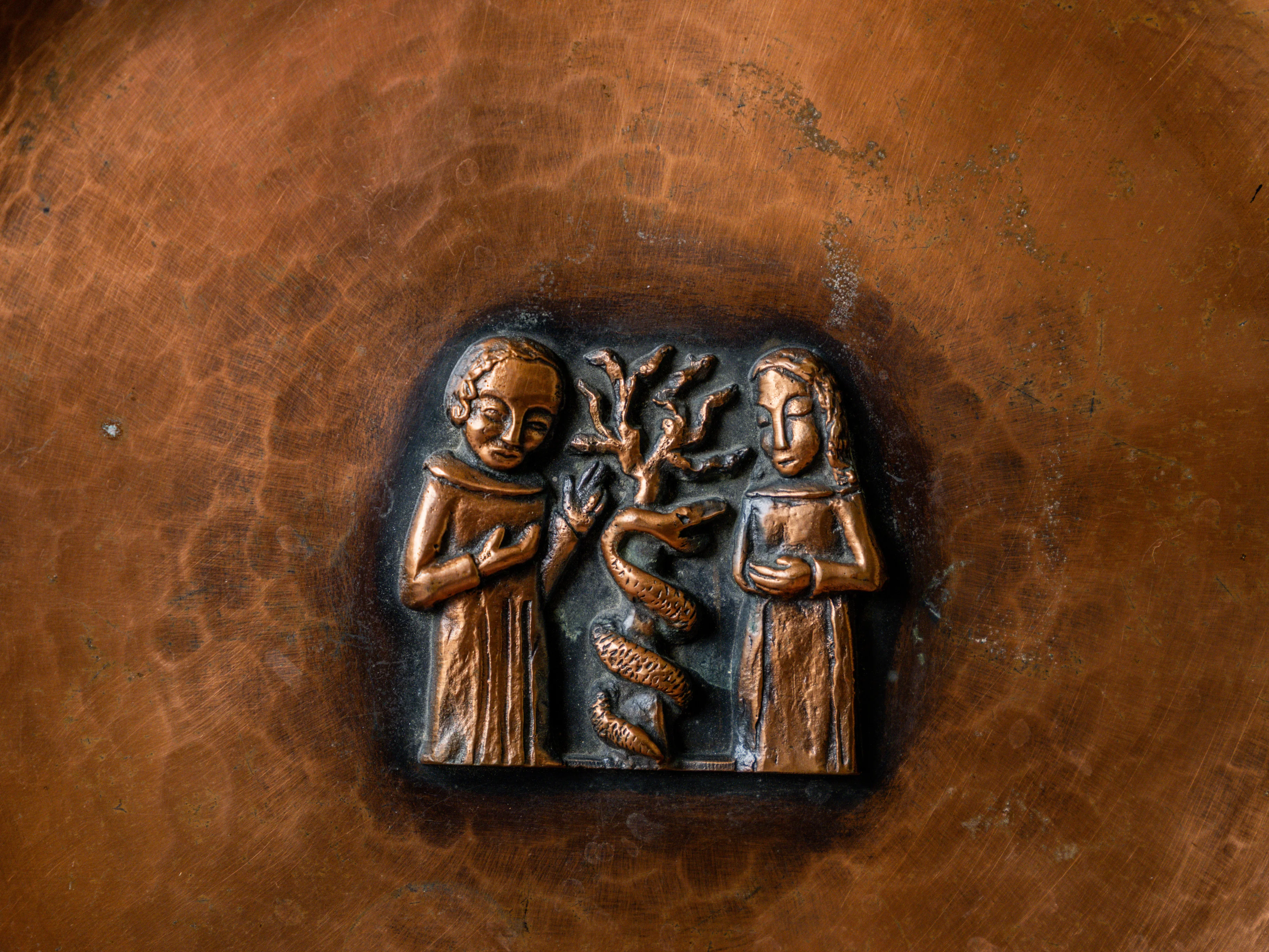 A Magrit Tevan Copper Dish - Image 2