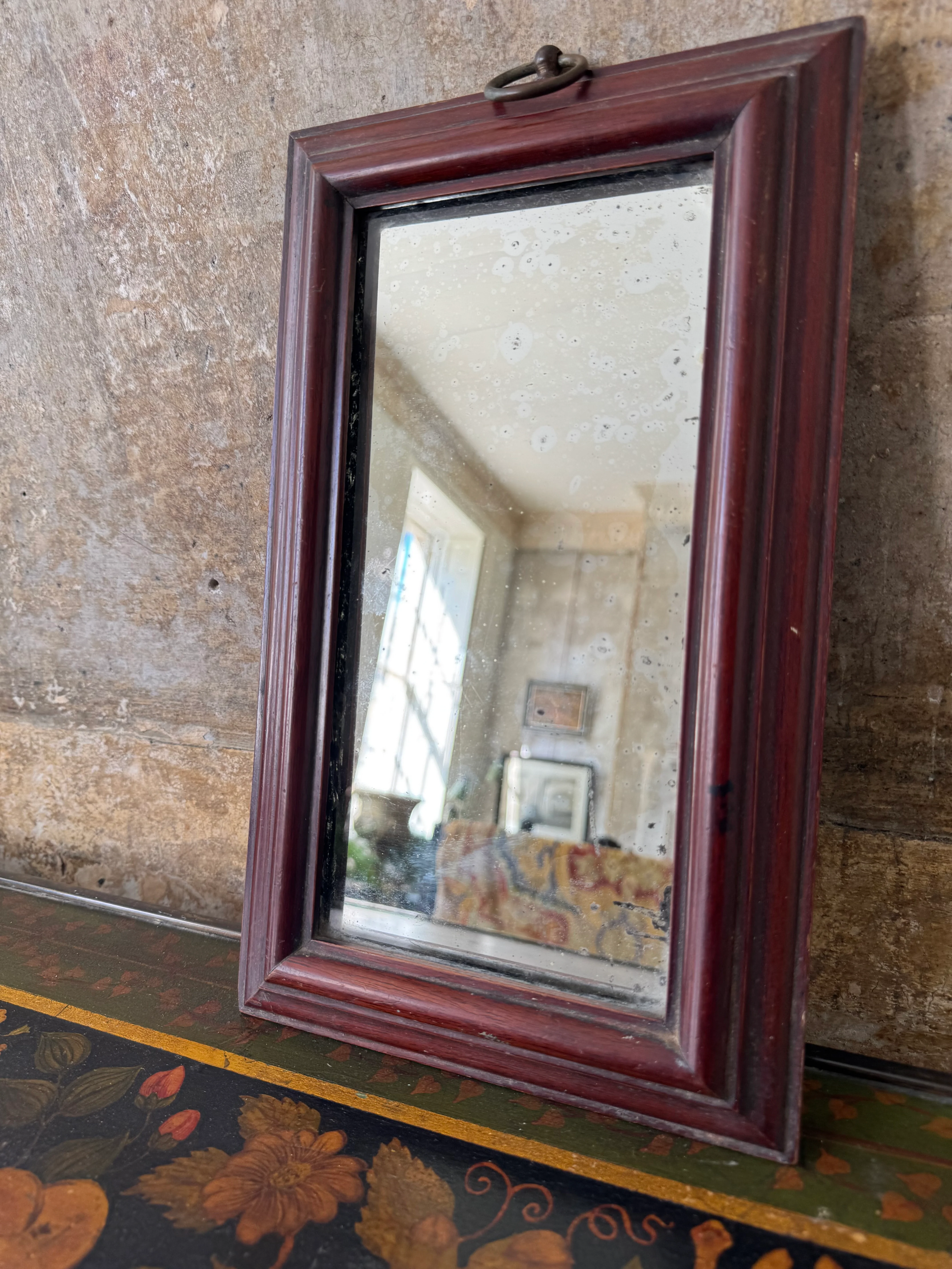 A Diminutive George III Mahogany Mirror - Image 5