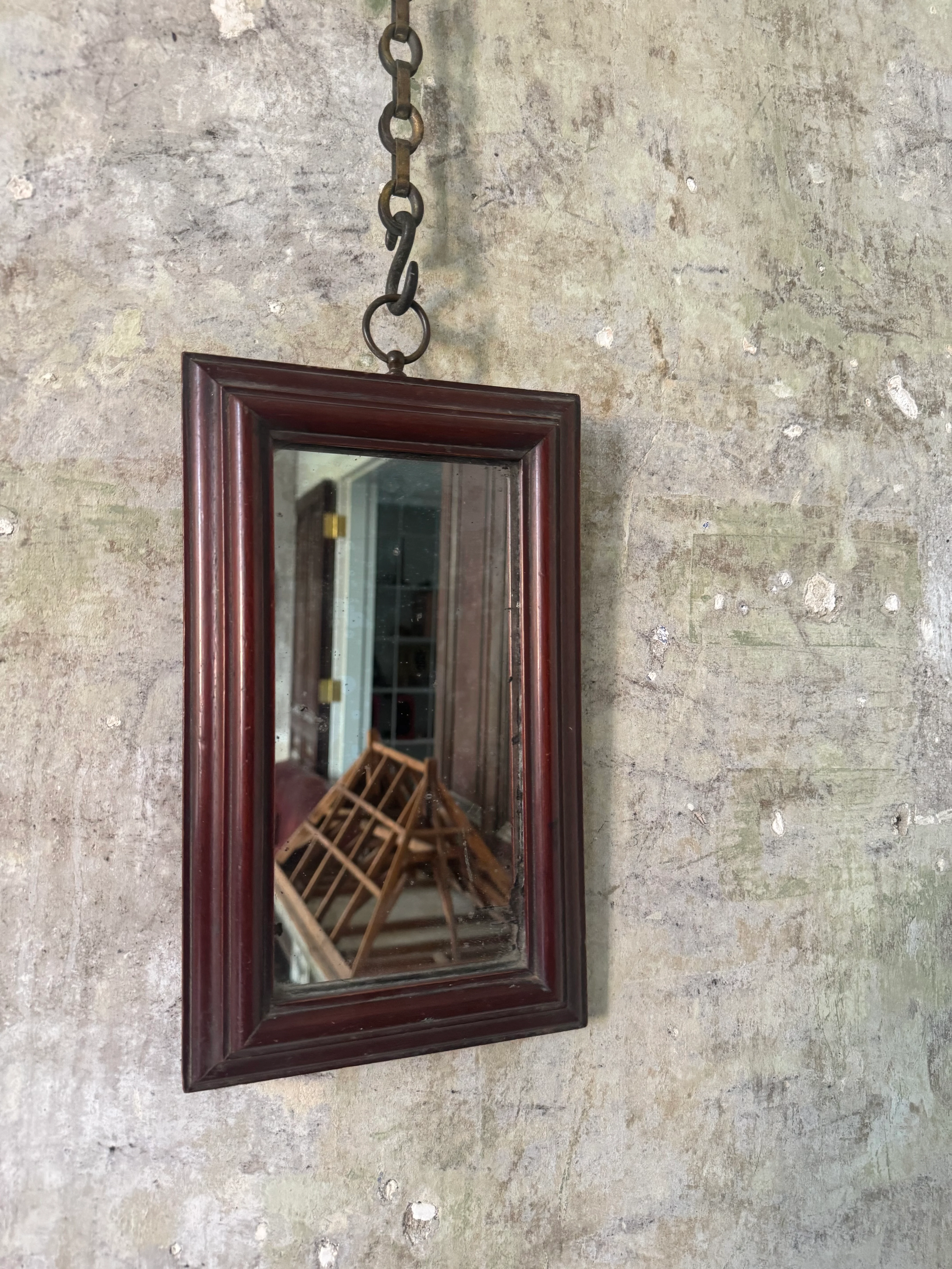 A Diminutive George III Mahogany Mirror - Image 8