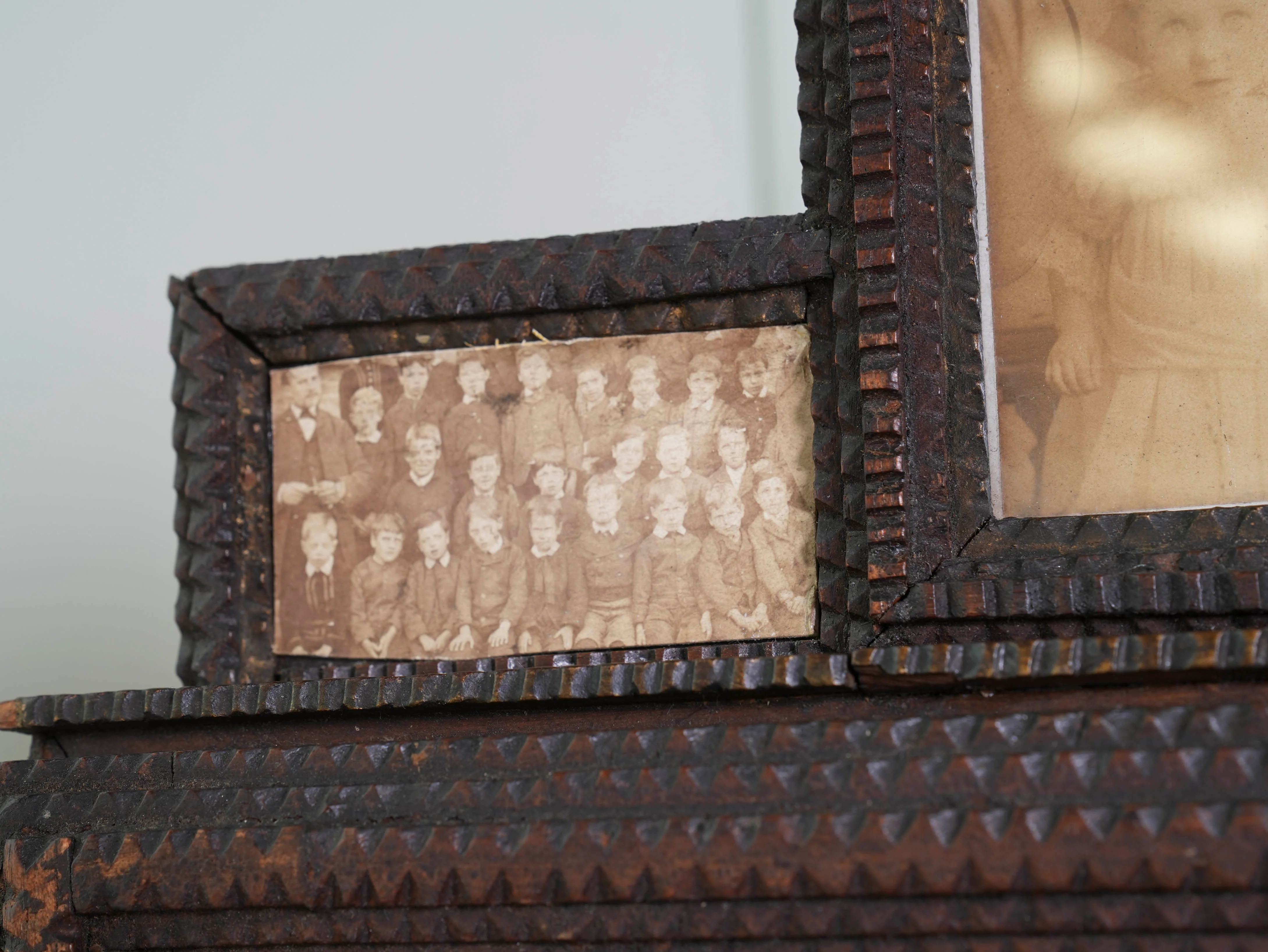 A Glazed Tramp Art Cabinet - Image 11