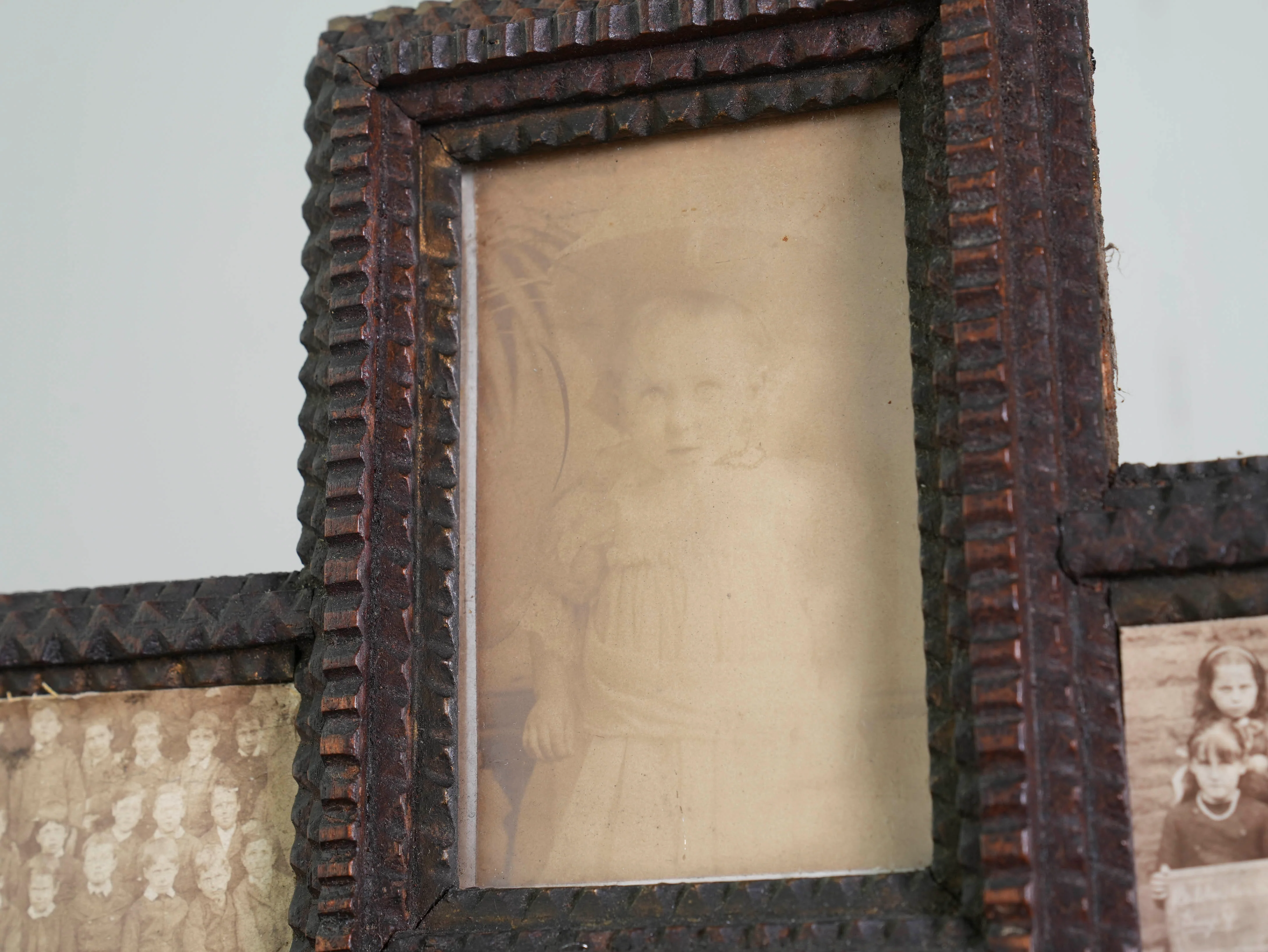 A Glazed Tramp Art Cabinet - Image 12