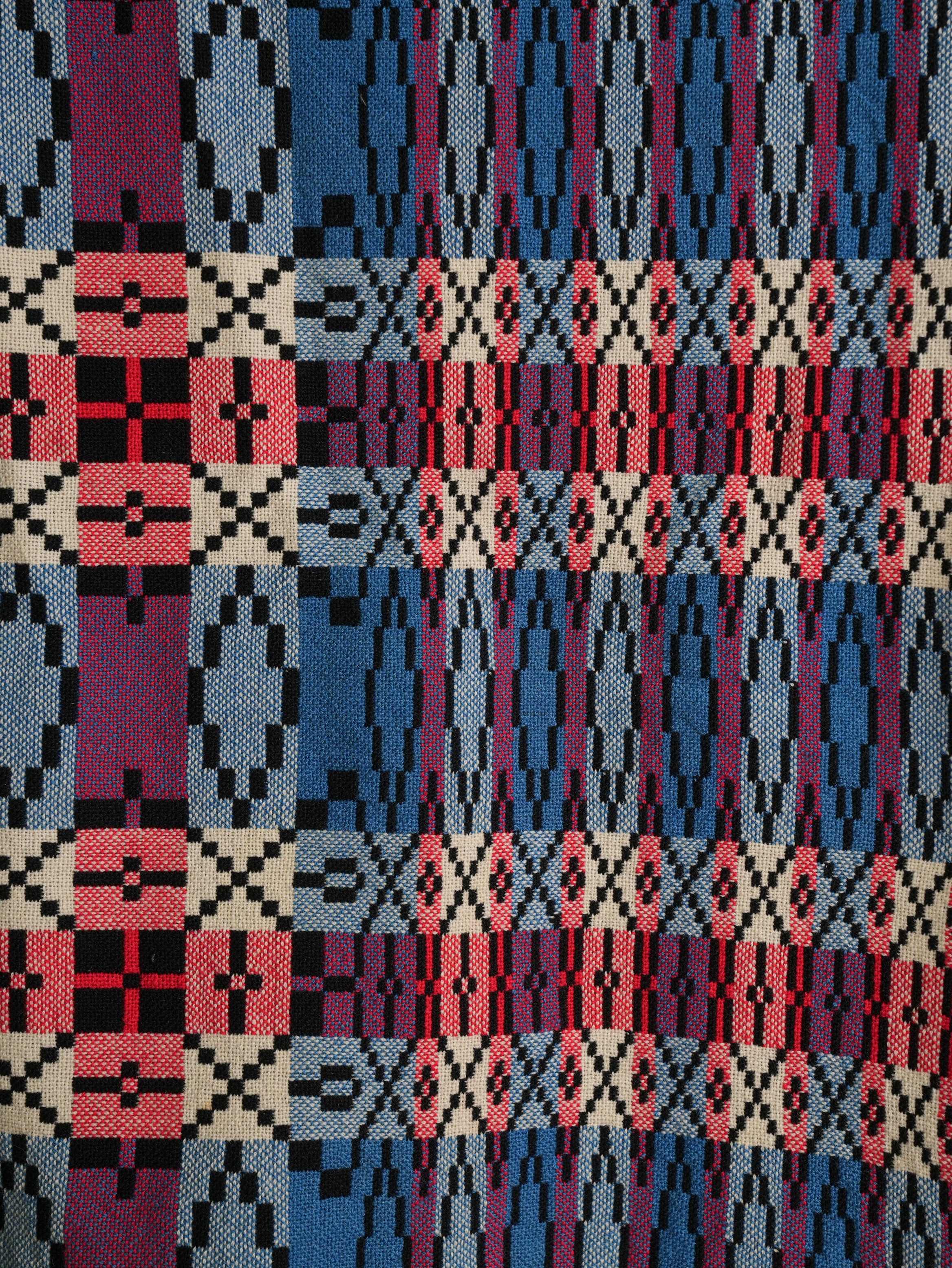 A Welsh “Liquorice Allsort” Tapestry Blanket - Image 5