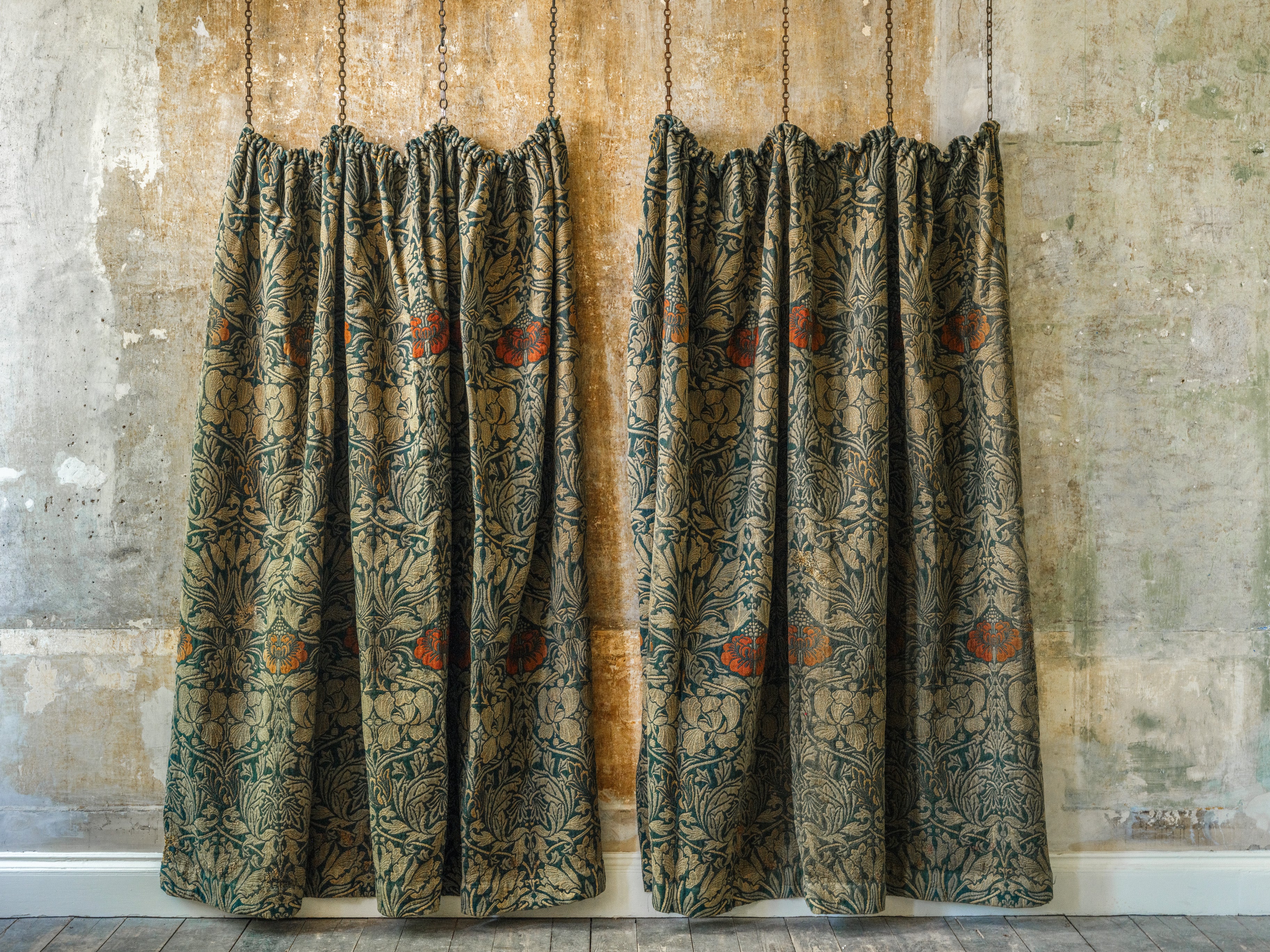 A Pair of 19th Century William Morris Curtains
